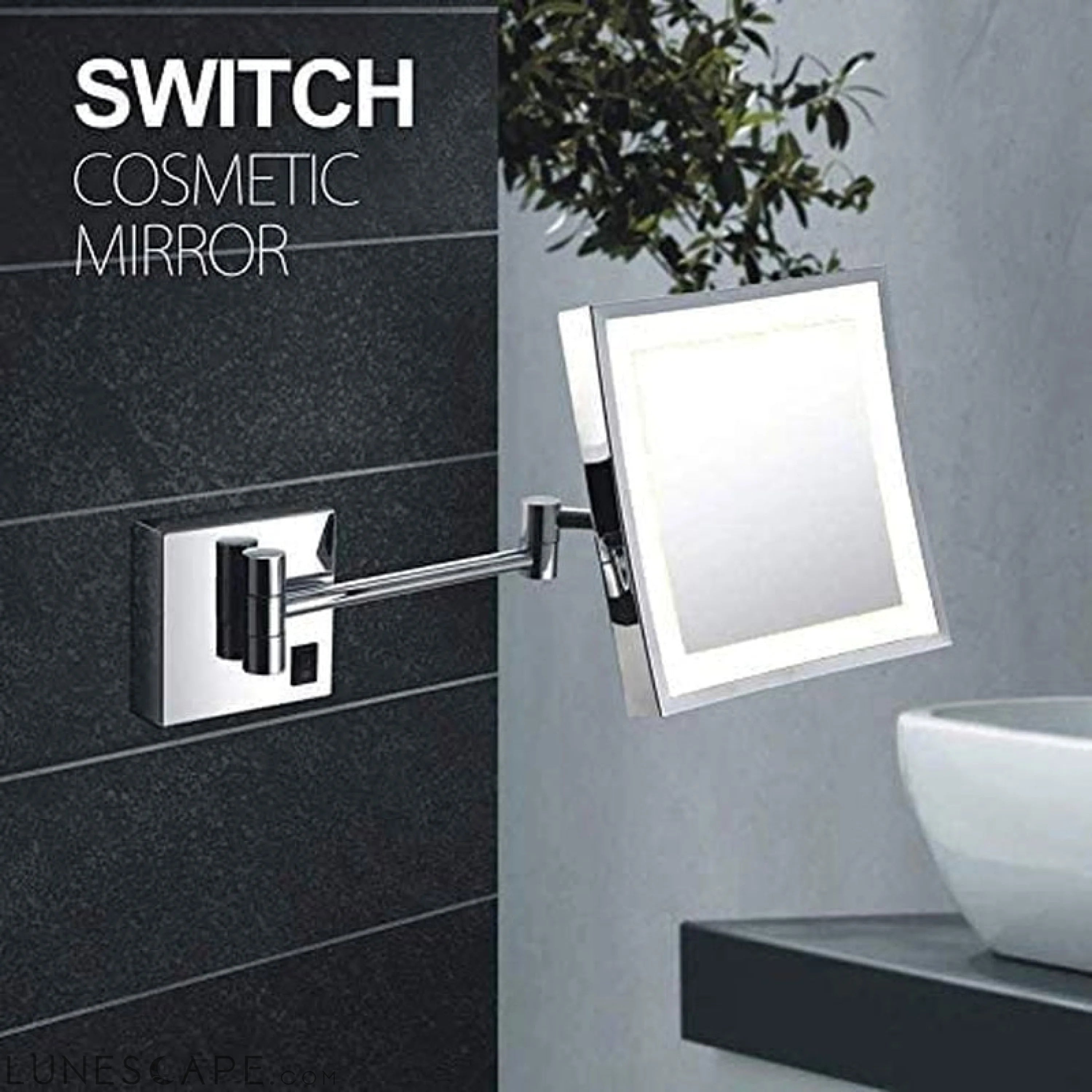 Bathroom Mirror Shaving Mirrors Make up Wall Mounted LED Illuminated LUNESCAPE