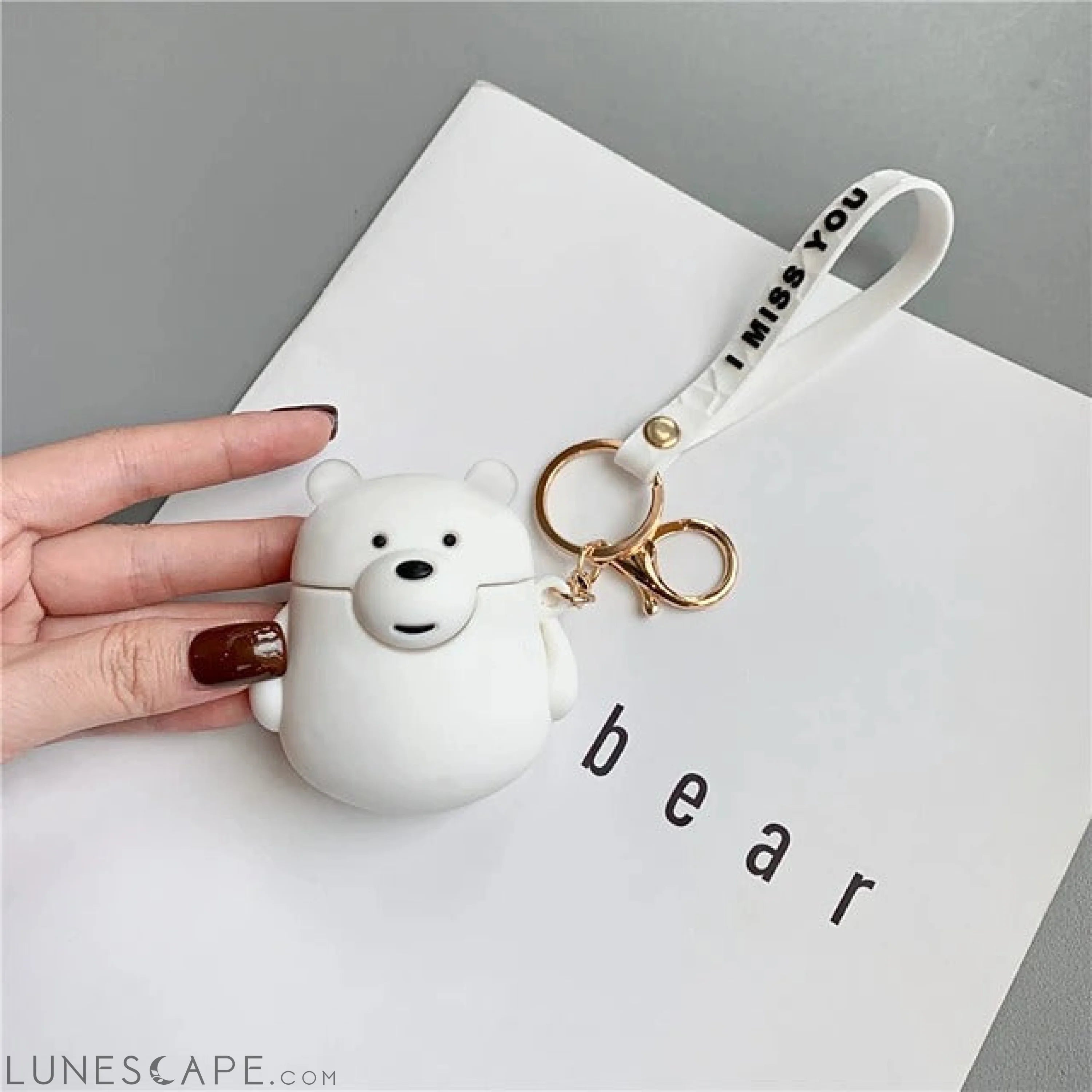Bear AirPods Case Lovely Headphone Case Soft LUNESCAPE