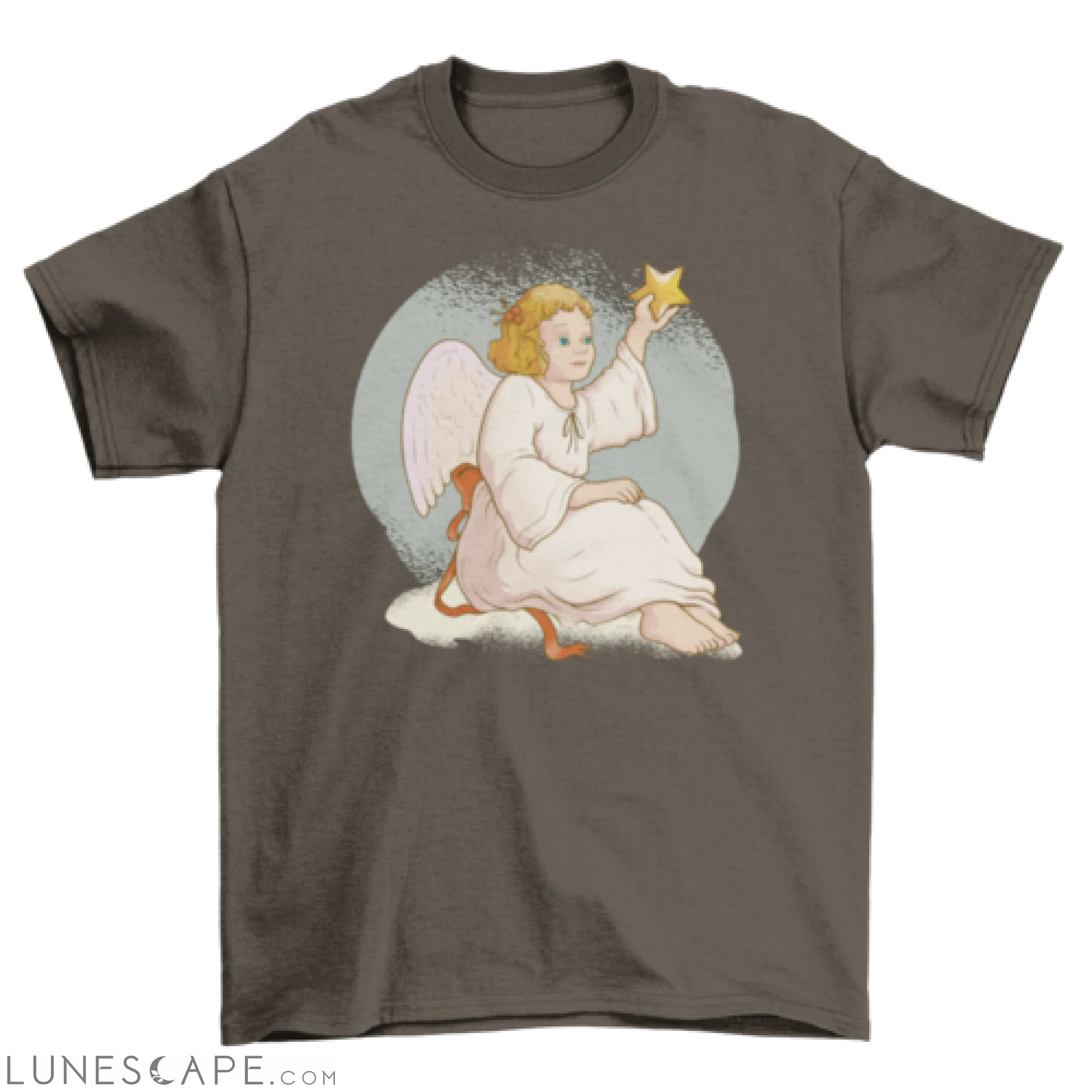 Beautiful Christmas angel t-shirt LUNESCAPE