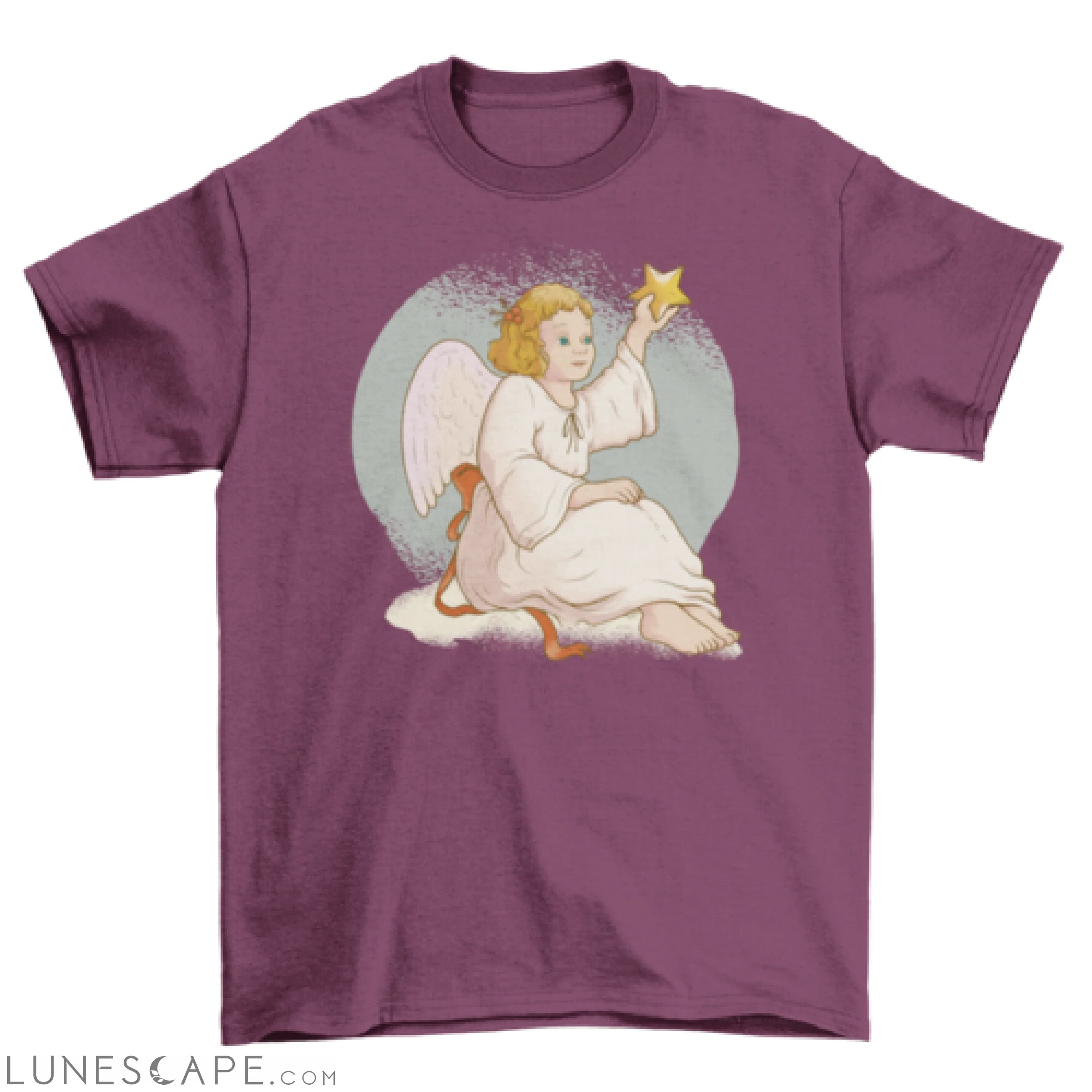 Beautiful Christmas angel t-shirt LUNESCAPE