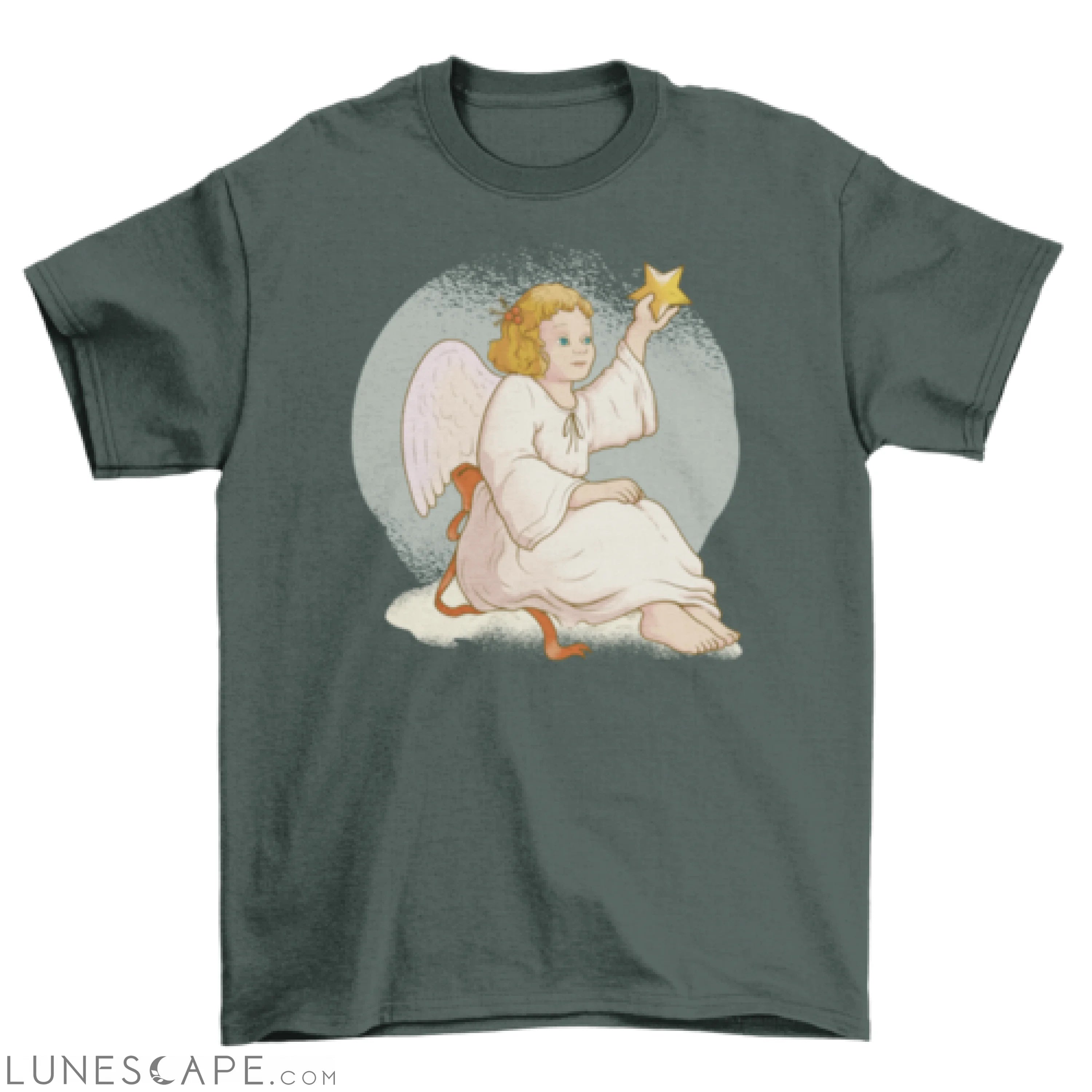 Beautiful Christmas angel t-shirt LUNESCAPE