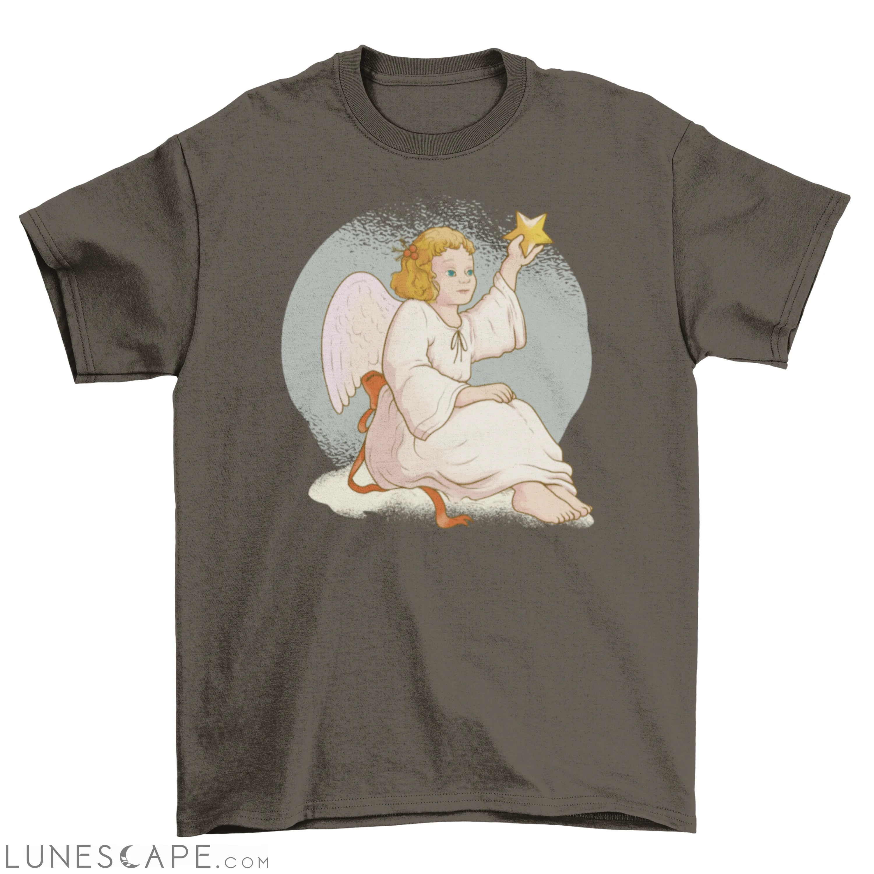 Beautiful Christmas angel t-shirt LUNESCAPE
