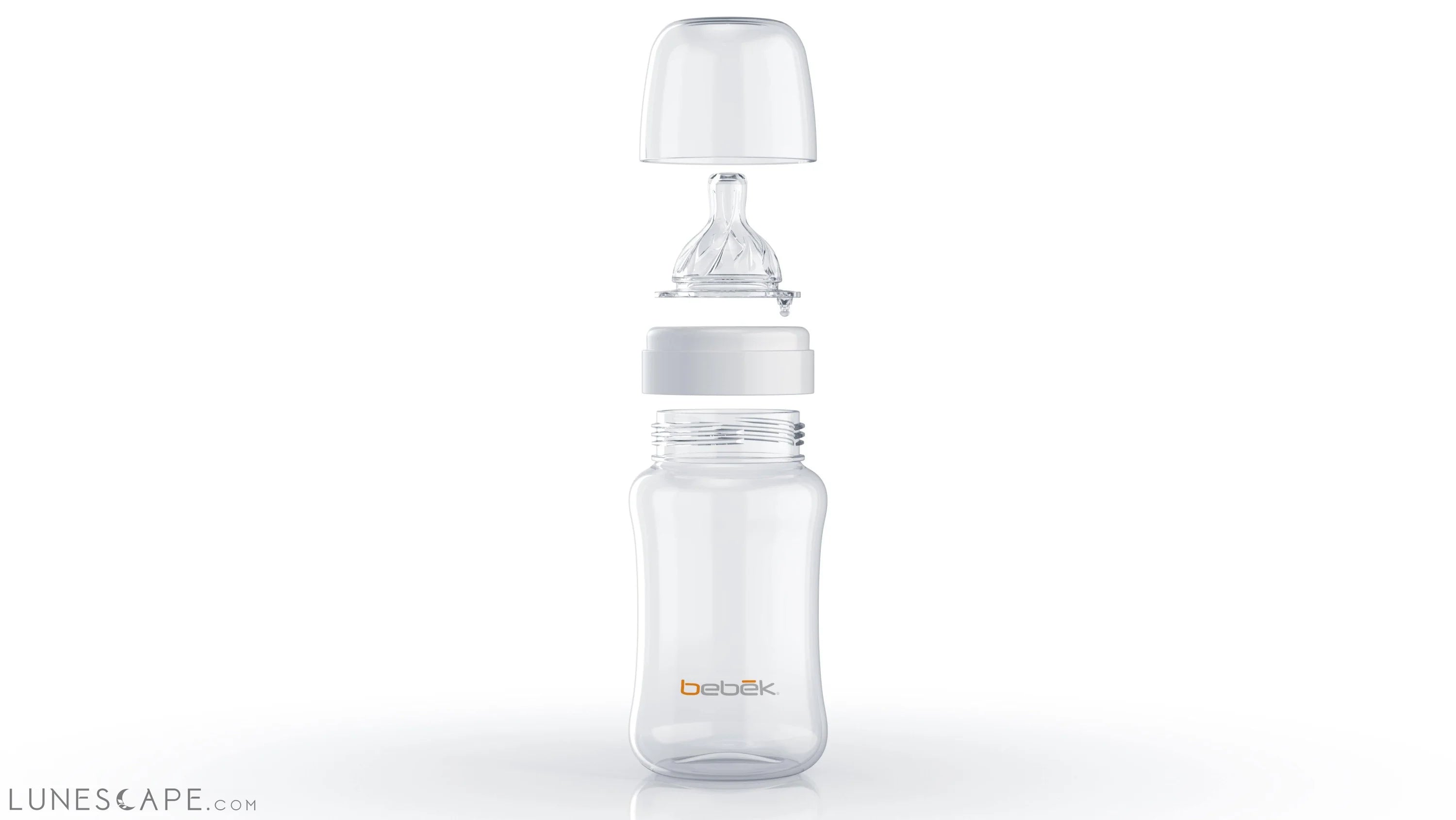 Bebek Classic Anti-Colic Baby Bottle (9 oz) - Pack of 2. BPA Free LUNESCAPE