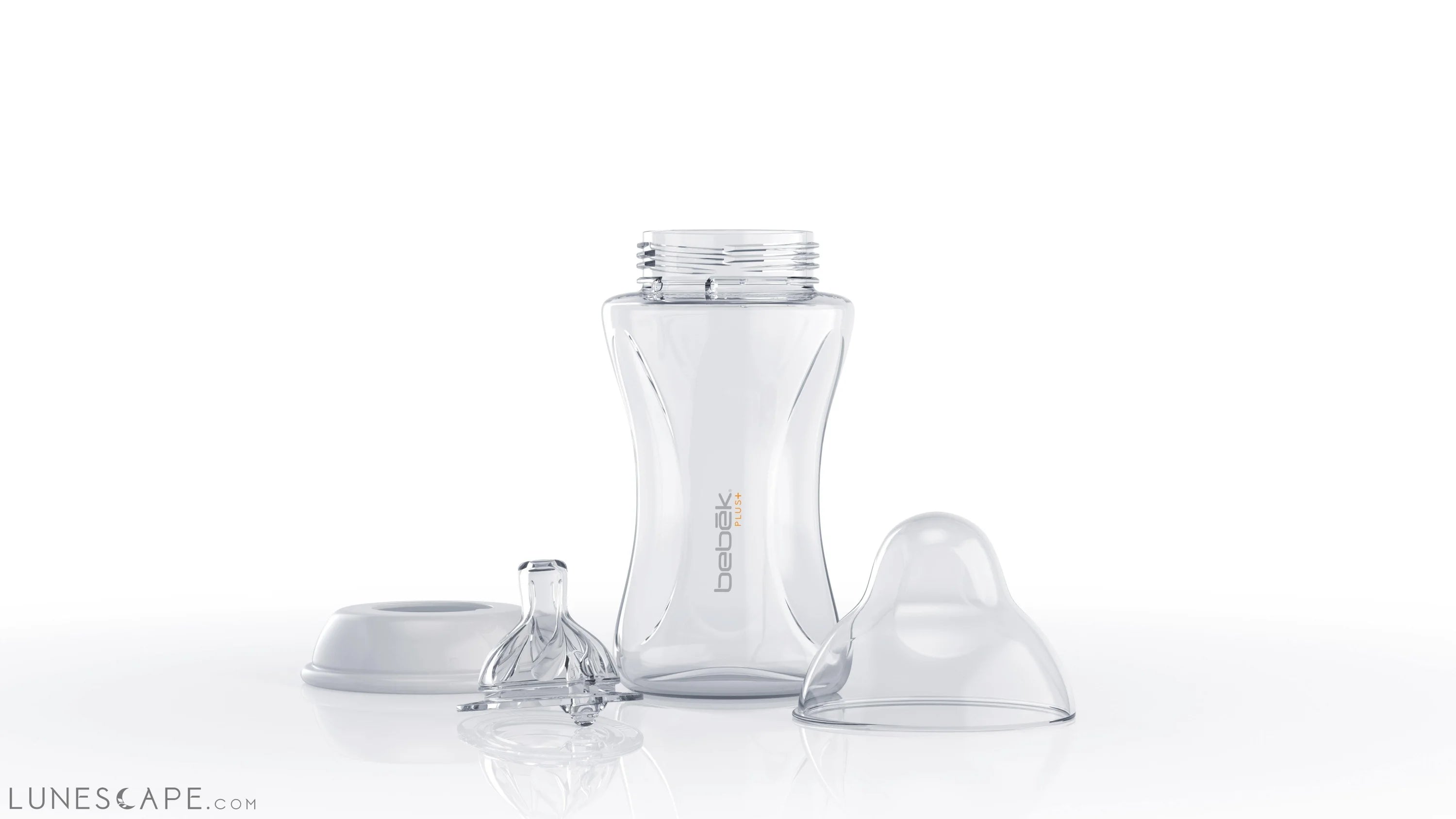 Bebek Plus Anti-Colic Baby Bottle (8 oz) - Pack of 2. BPA Free LUNESCAPE