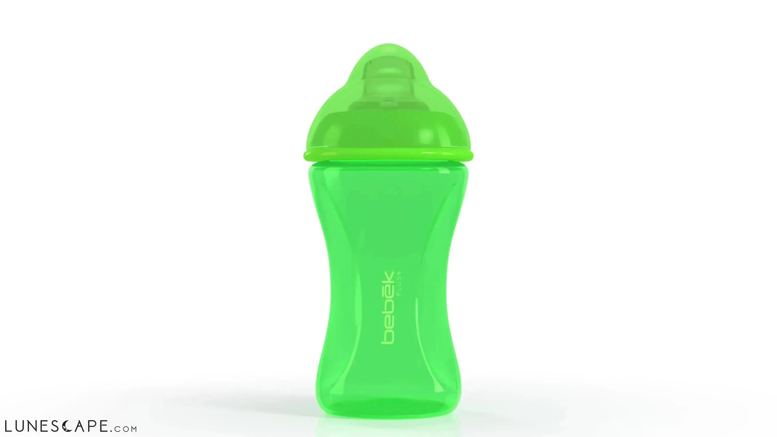 Bebek Plus Soft Spout Bottle (8oz/240ml - Lime) - Pack of 2. BPA Free LUNESCAPE