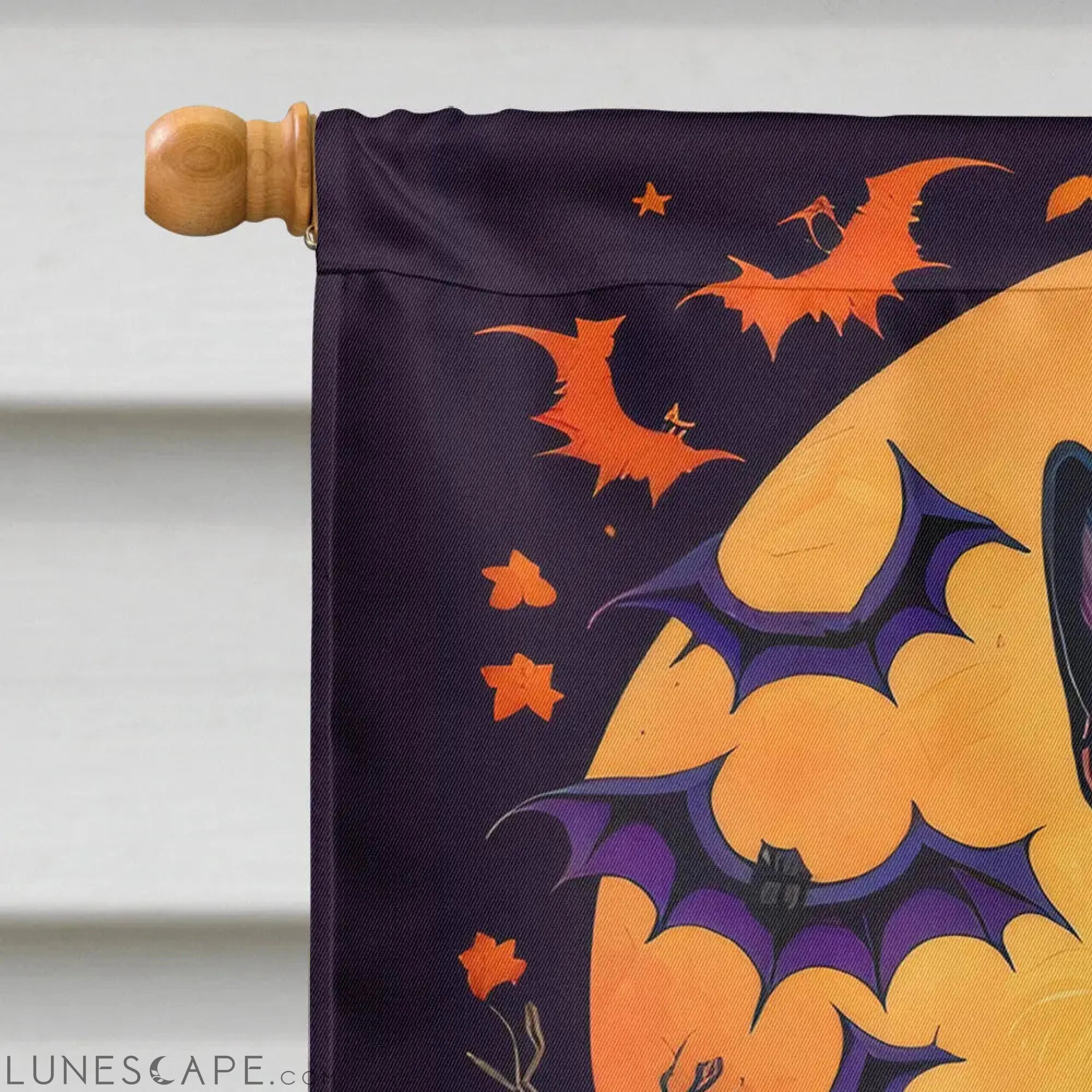 Belgian Malinois Witchy Halloween House Flag LUNESCAPE