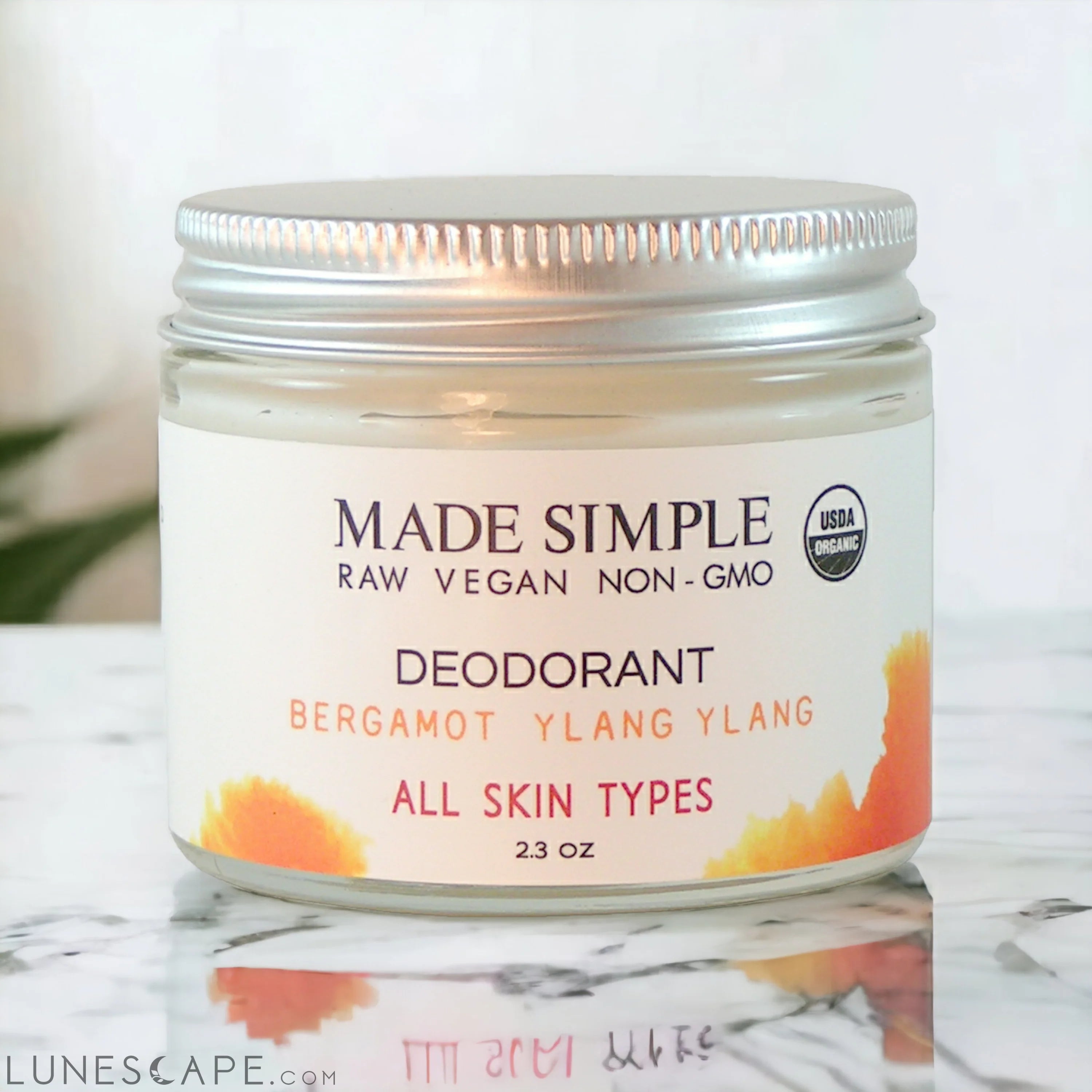 Bergamot Ylang Ylang Deodorant - Certified Organic & Vegan LUNESCAPE