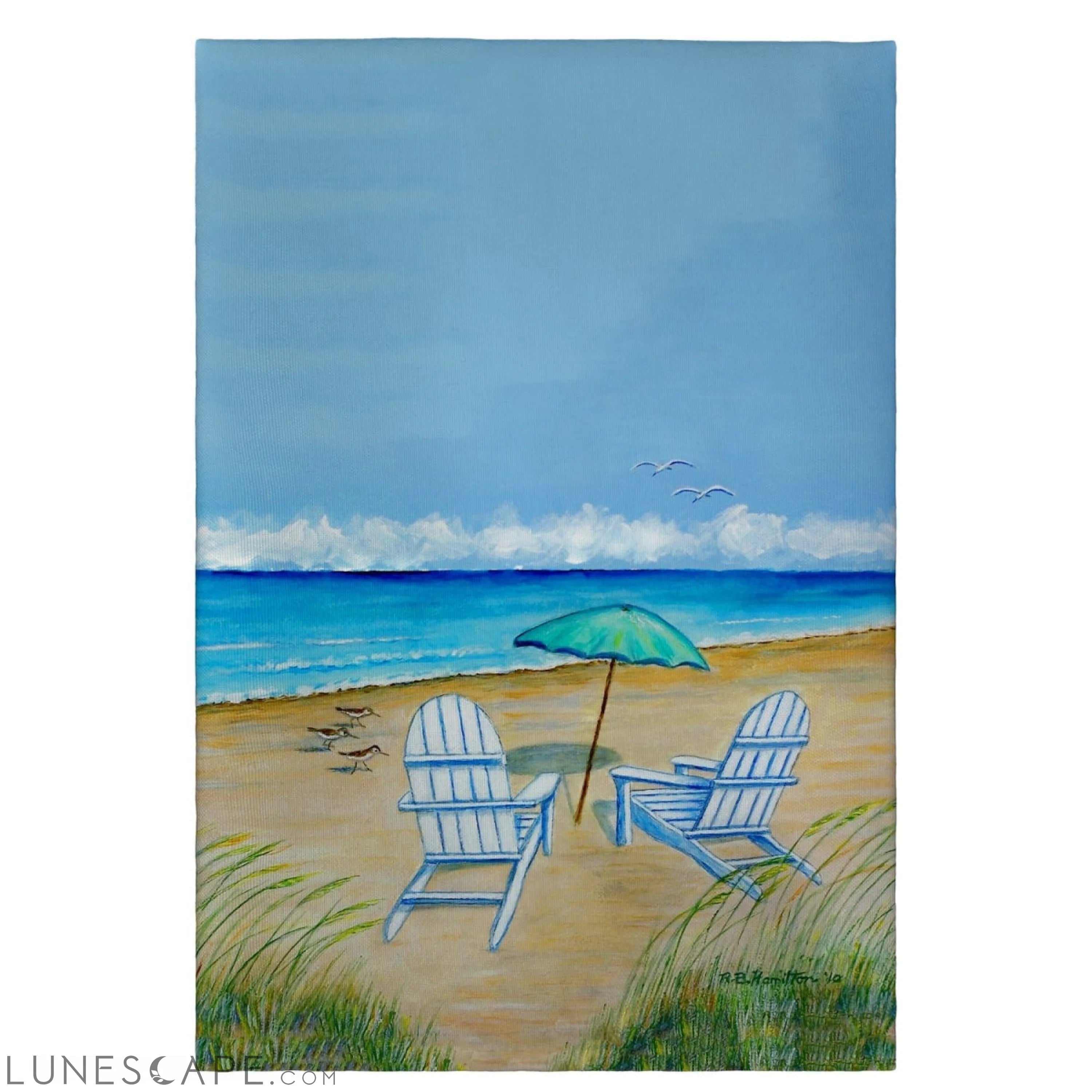Betsy Drake 20 x 20 in. Adirondack Chairs Guest Towel LUNESCAPE