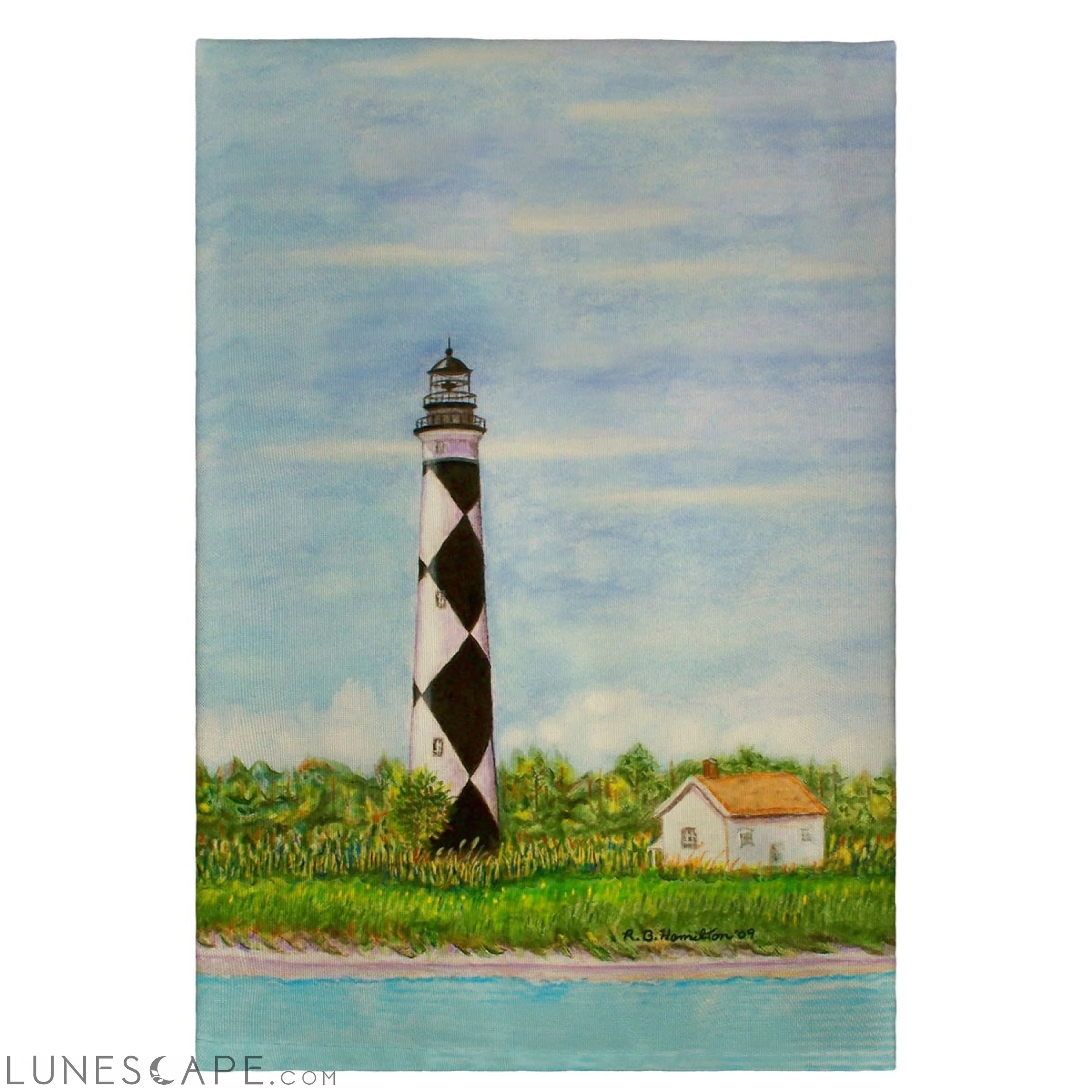 Betsy Drake GT042 Cape Lookout Guest Towel - 20 x 20 in. LUNESCAPE