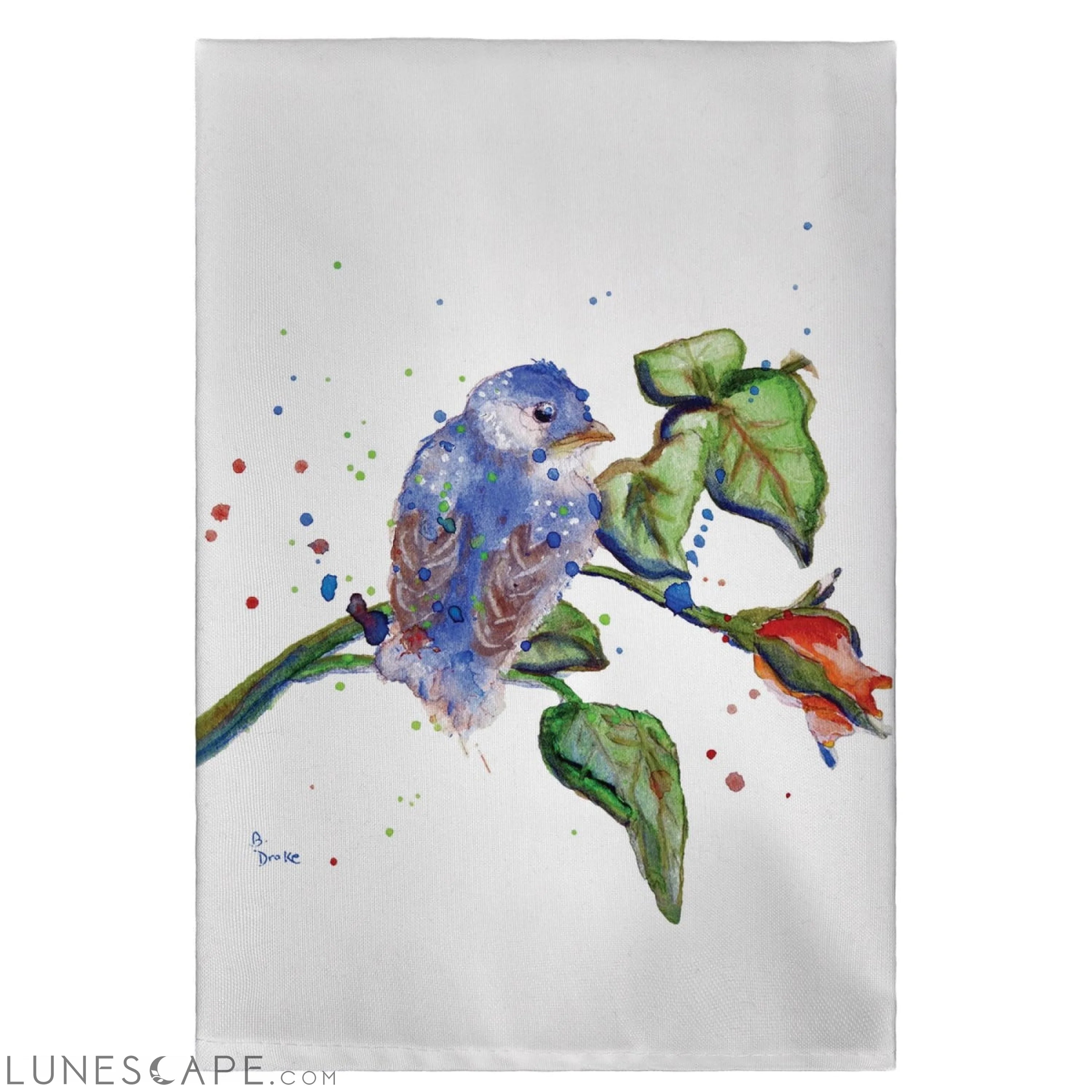 Betsy Drake GT633 Bluebird Guest Towel - 20 x 20 in. LUNESCAPE