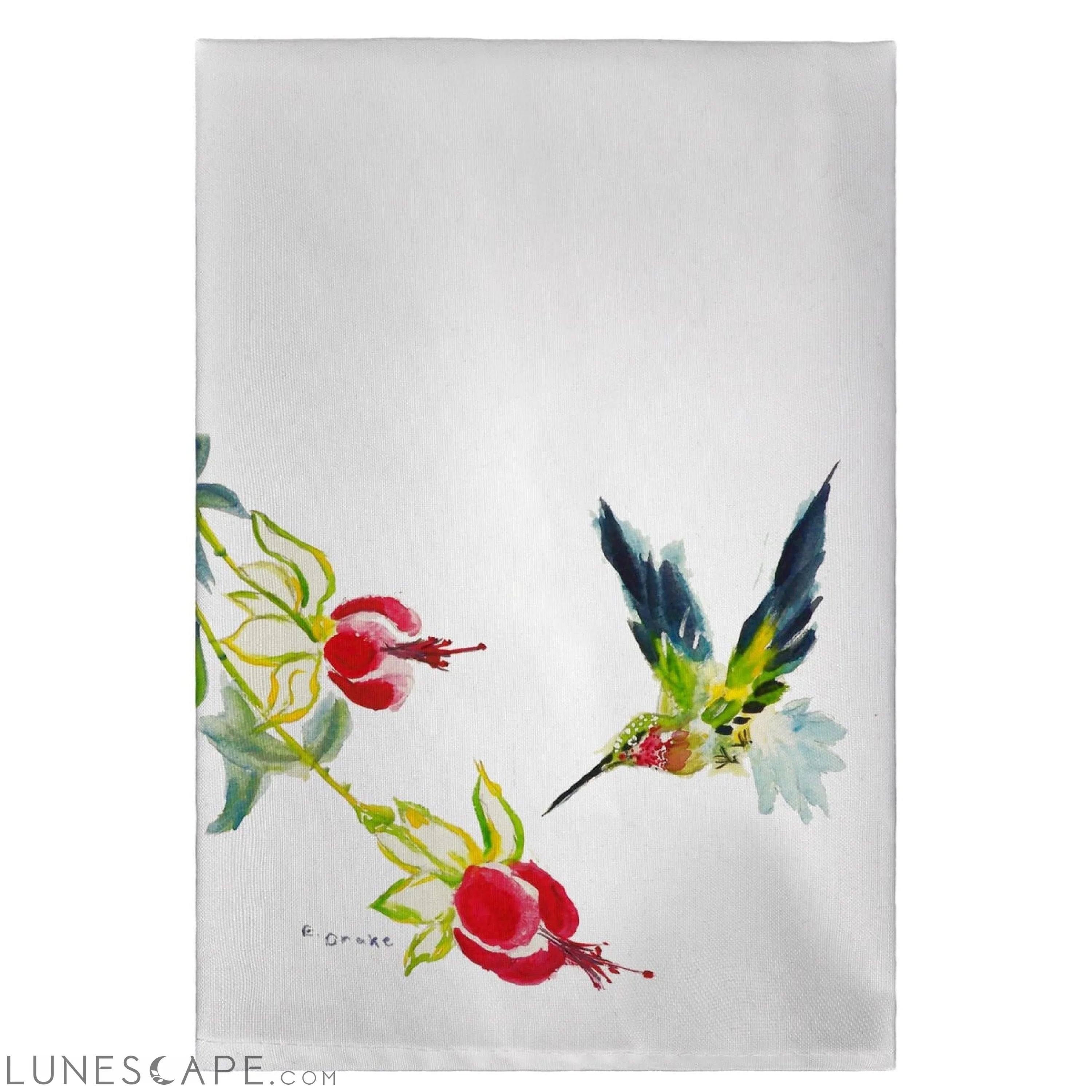 Betsy Drake Hummingbird Guest Towel - 20 x 20 in. LUNESCAPE