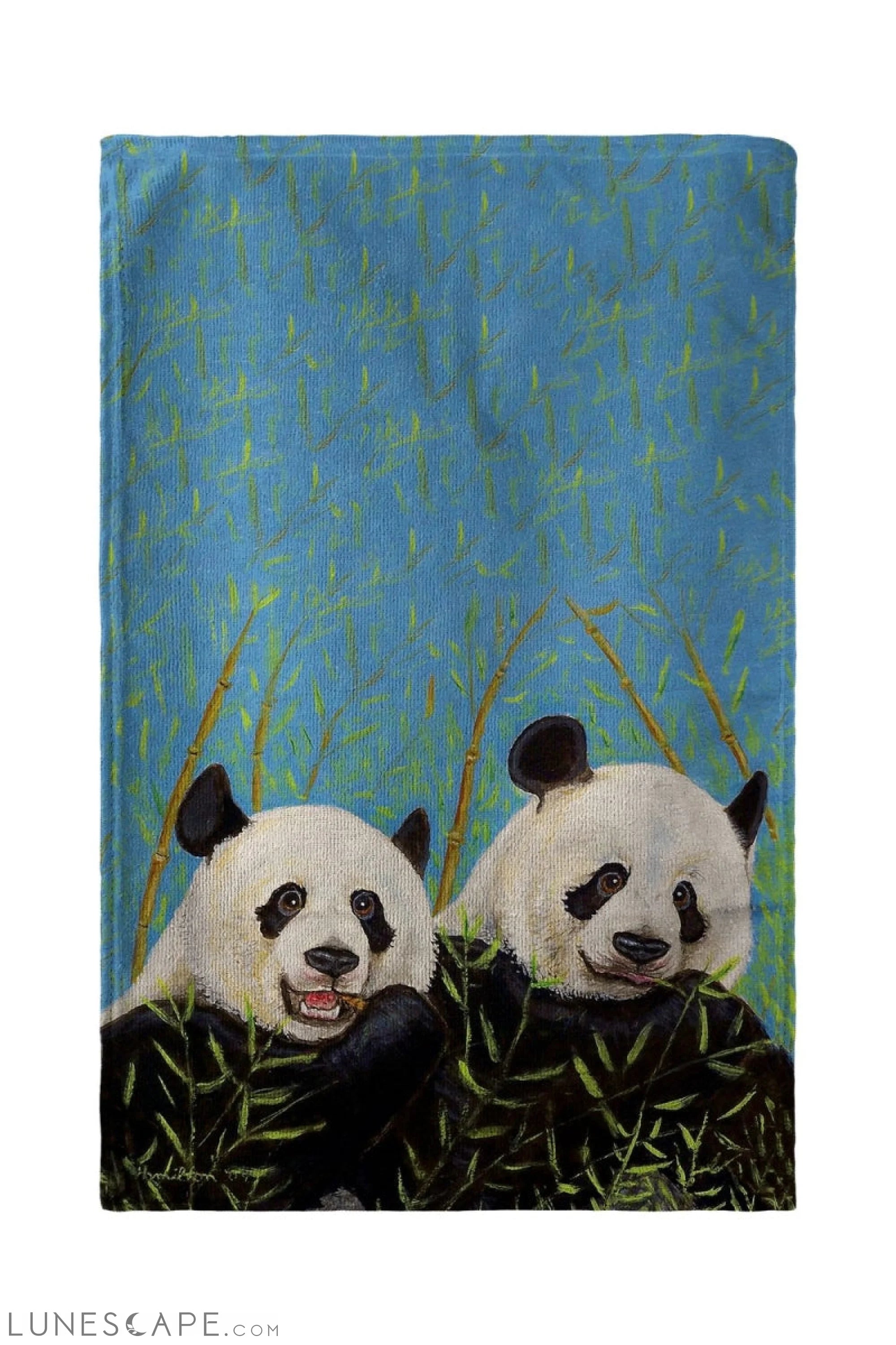 Betsy Drake Pandas Beach Towel - 30 x 50 in. LUNESCAPE