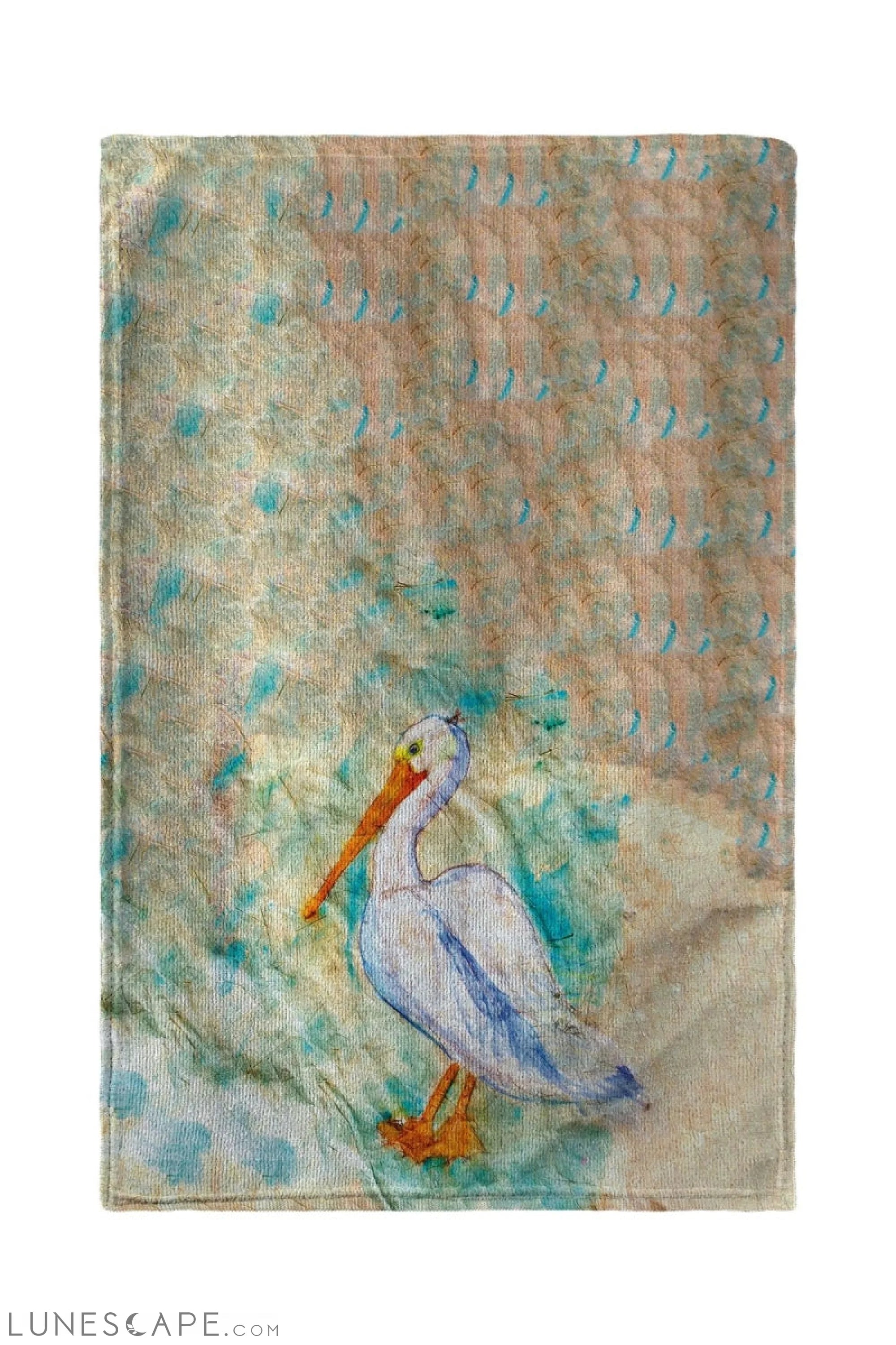 Betsy Drake Pelican on Rice Beach Towel - 30 x 50 in. LUNESCAPE
