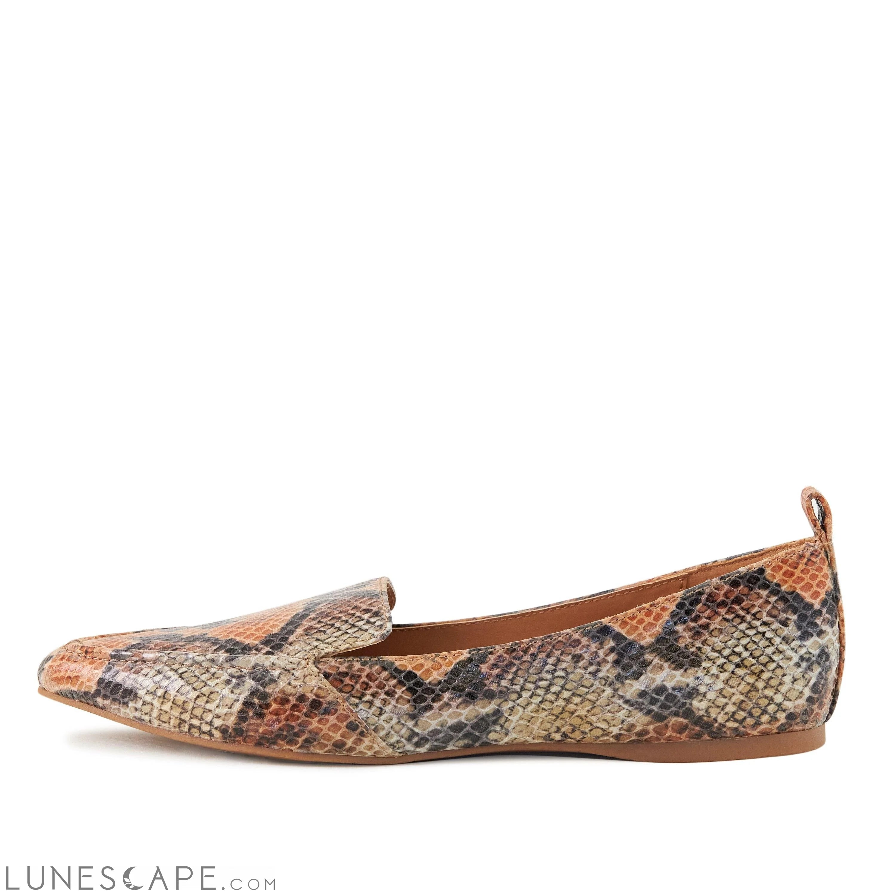 Bexley Flat Loafers - Brown Python LUNESCAPE