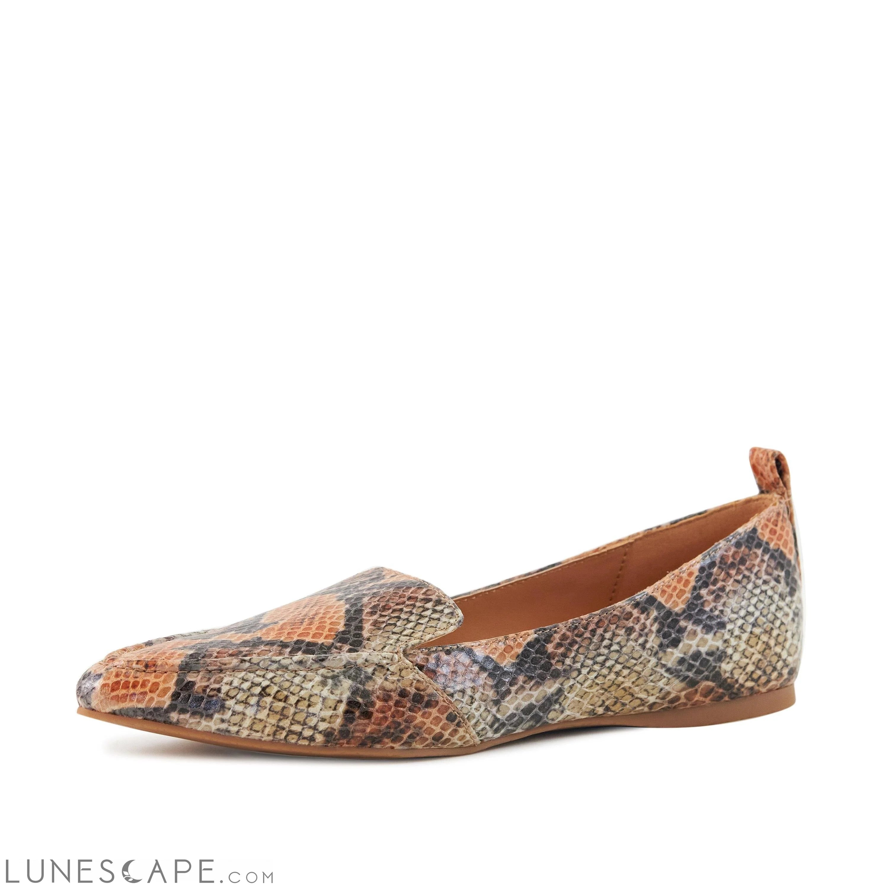 Bexley Flat Loafers - Brown Python LUNESCAPE