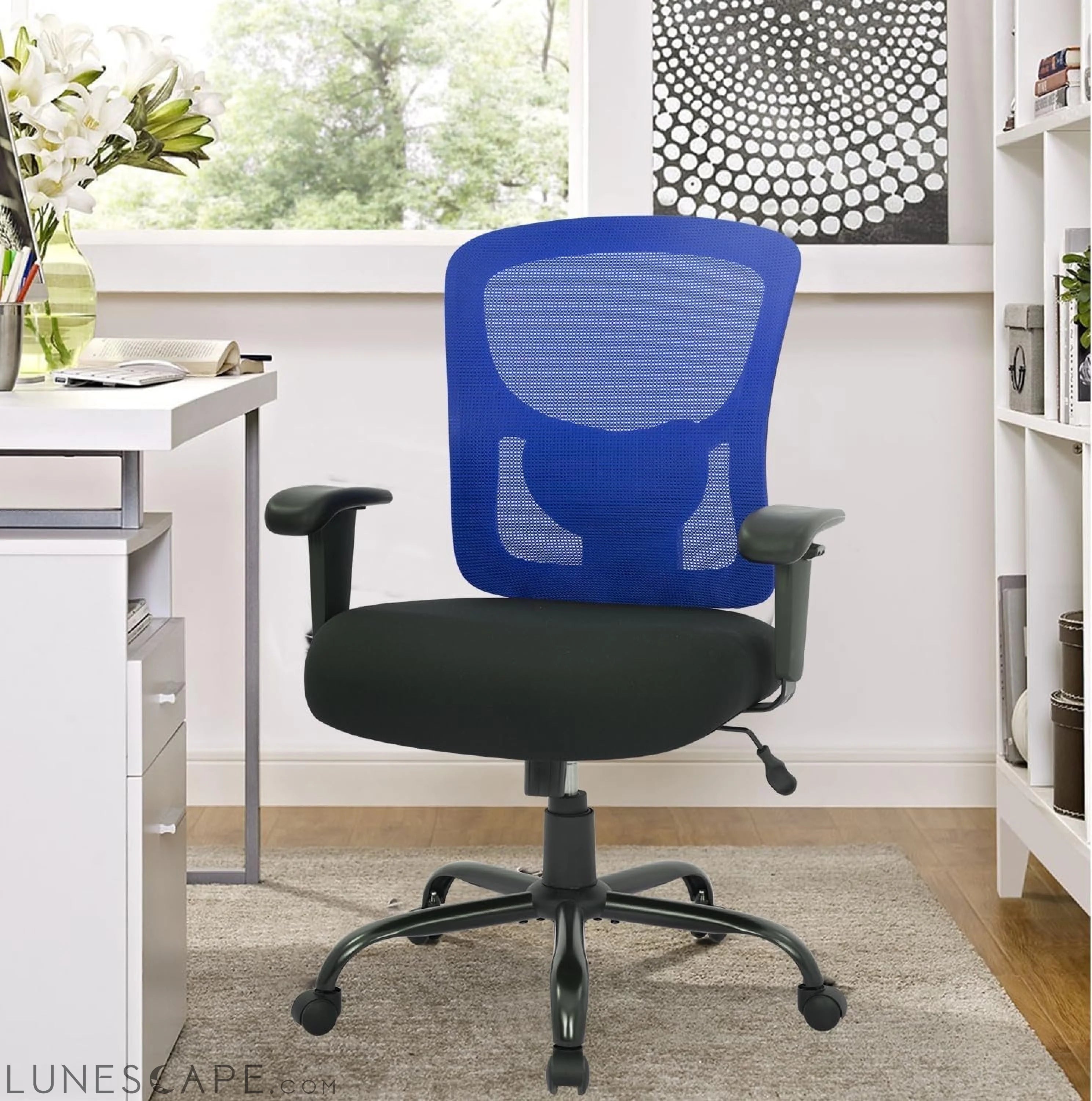 Big and Tall Office Chair 400Lbs Desk Chair Mesh Computer Chair with LUNESCAPE