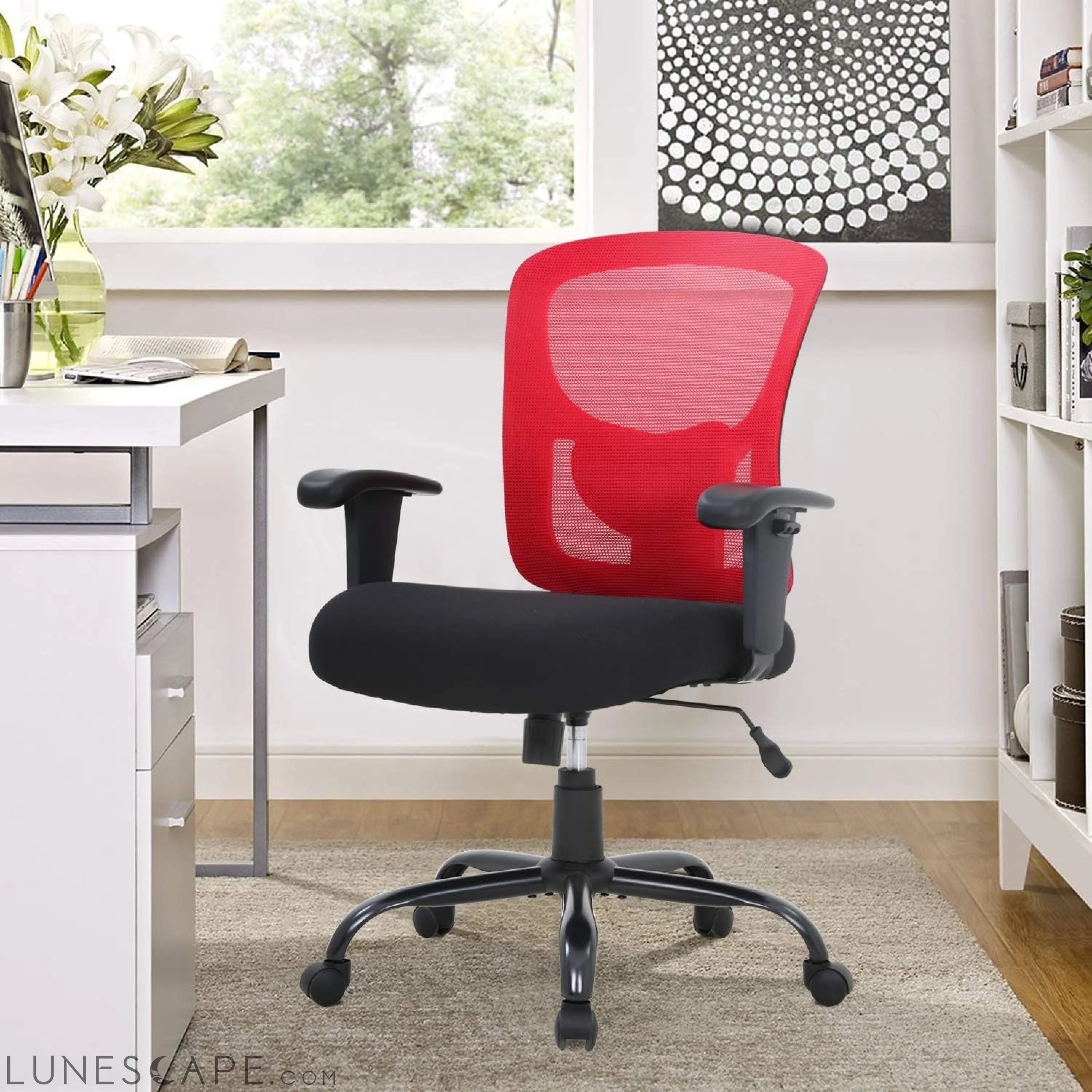Big and Tall Office Chair 400Lbs Desk Chair Mesh Computer Chair with LUNESCAPE
