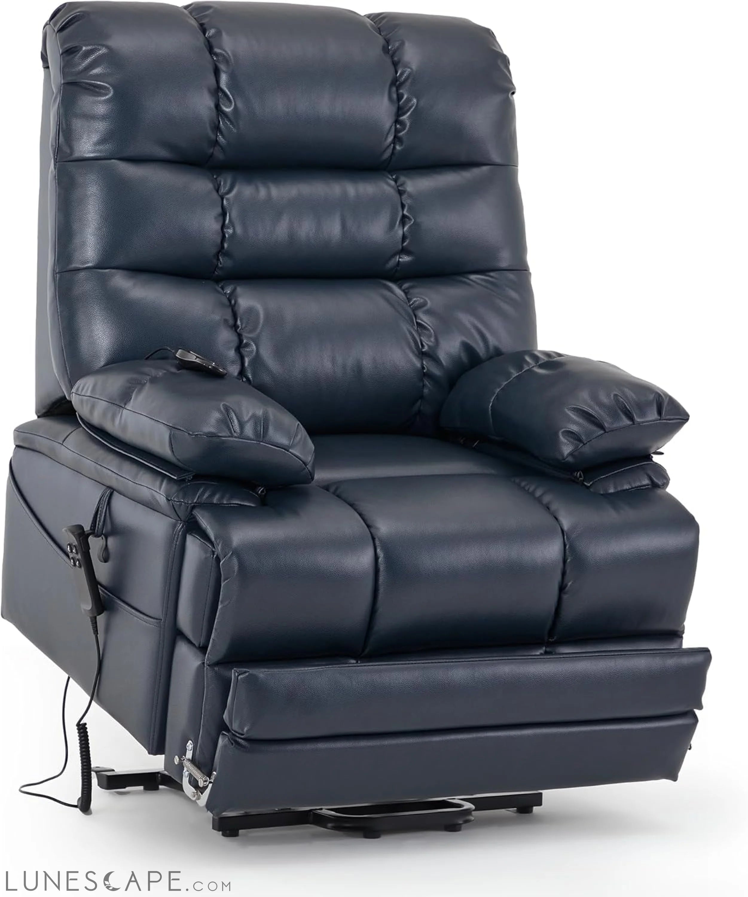 Big Tall Man Power Lay Flat Lift Recliner Extra Large Oversized Wide LUNESCAPE