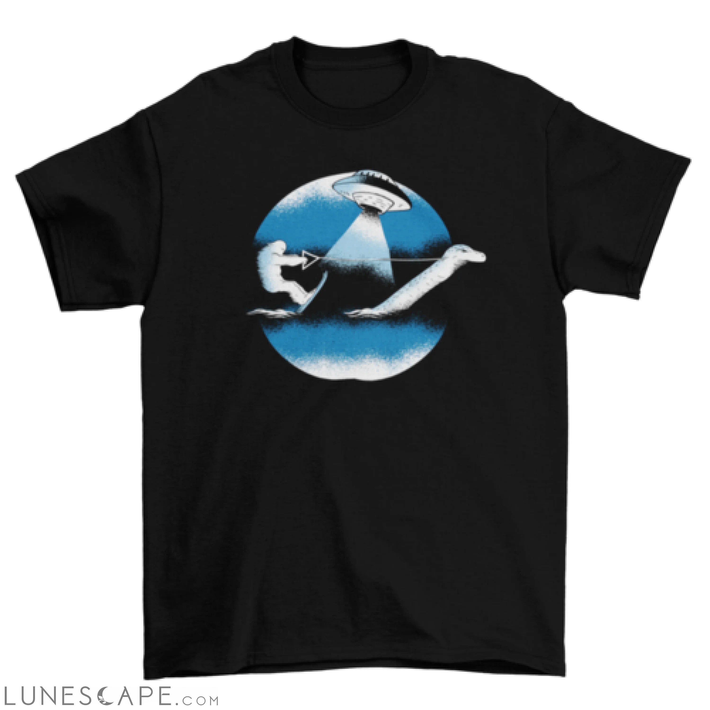 Bigfoot Water Ski with Loch Ness Monster Funny T-shirt LUNESCAPE