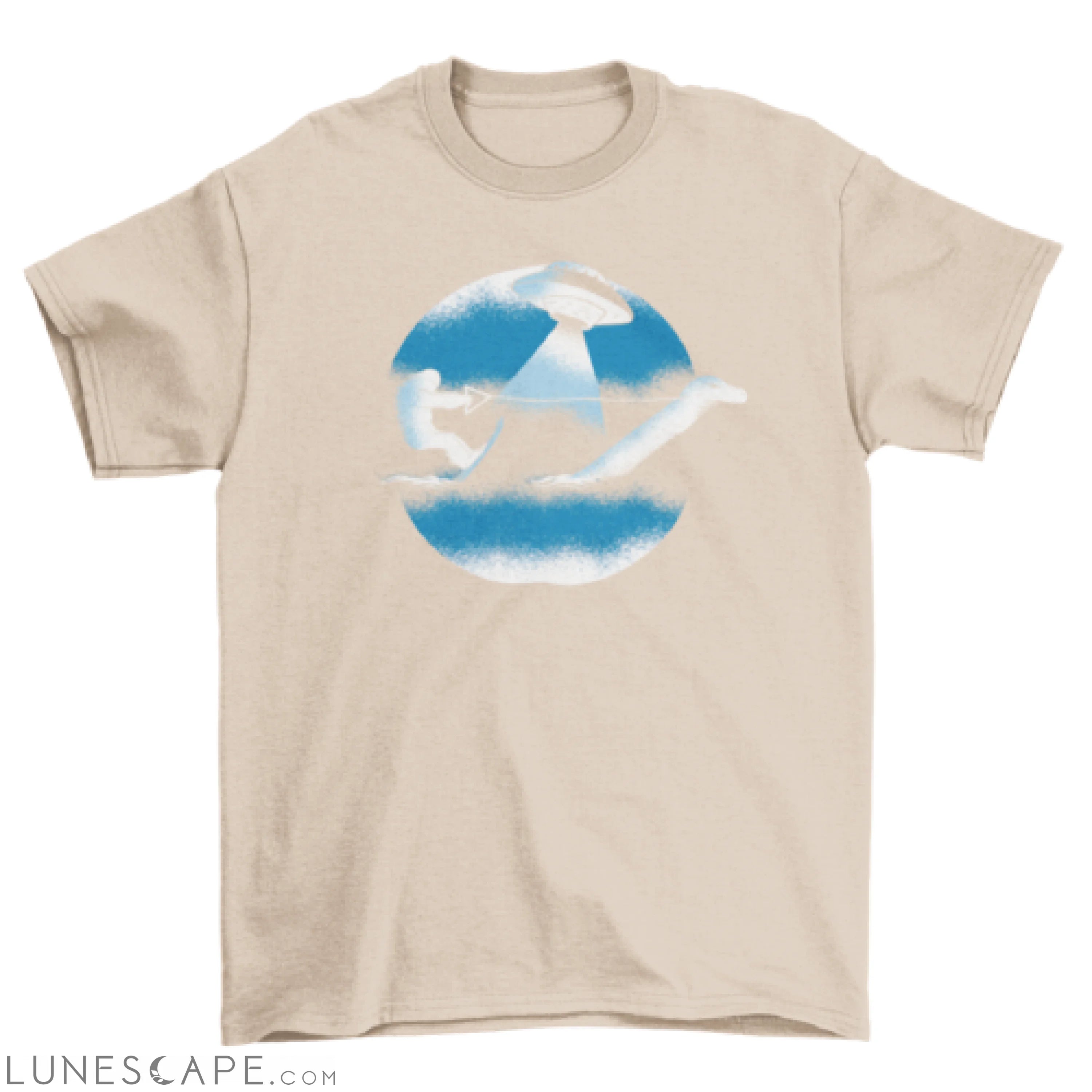 Bigfoot Water Ski with Loch Ness Monster Funny T-shirt LUNESCAPE