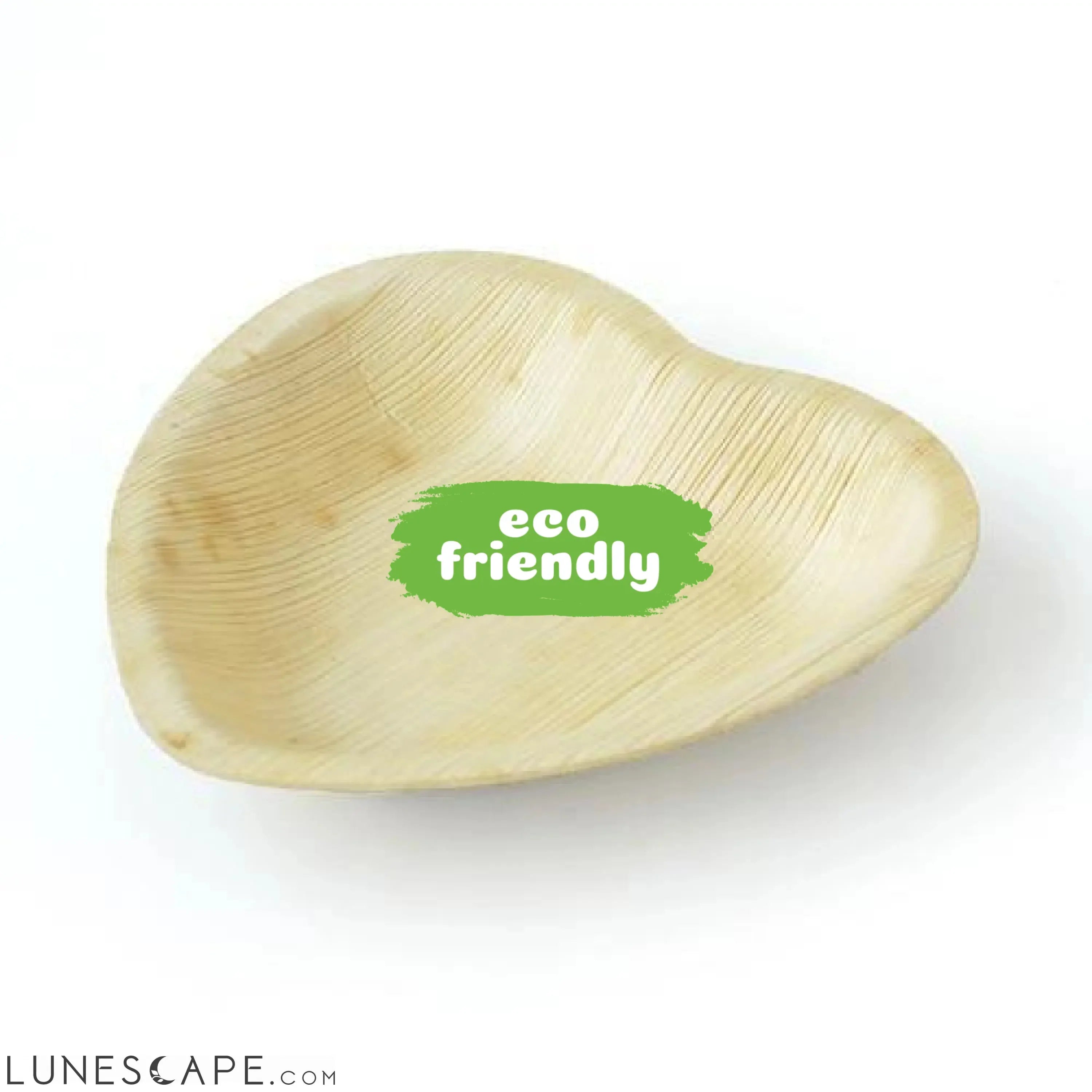 Biodegradable Heart Palm Leaf Plates LUNESCAPE