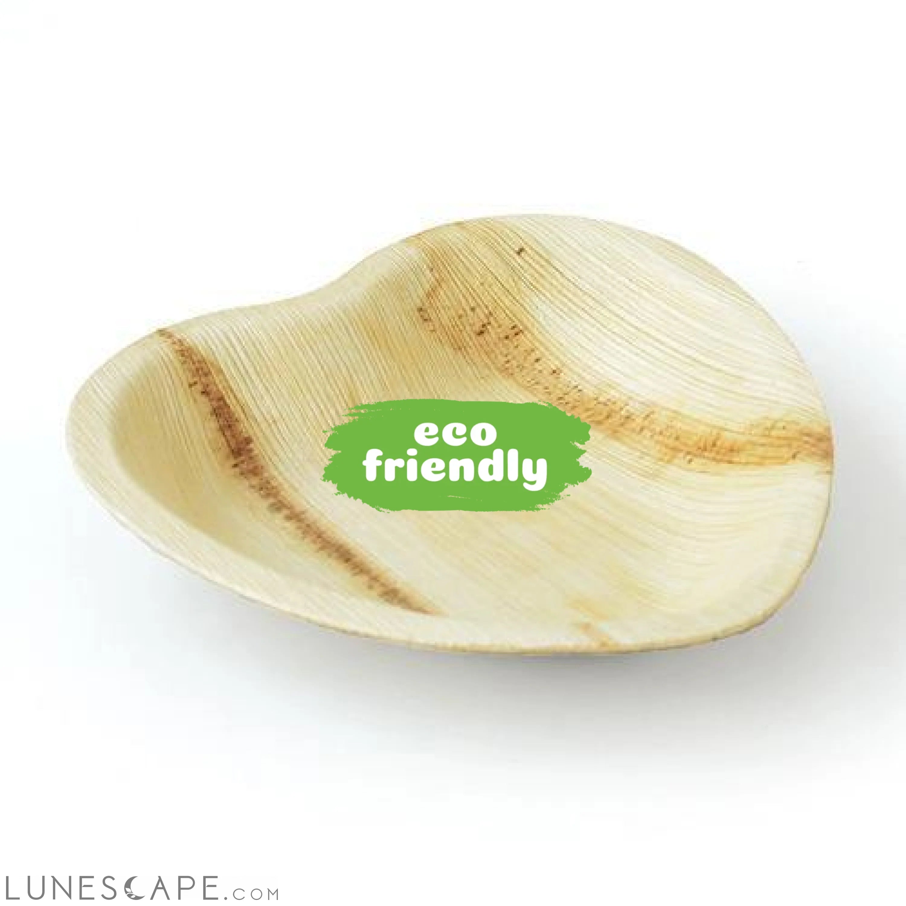 Biodegradable Heart Palm Leaf Plates LUNESCAPE