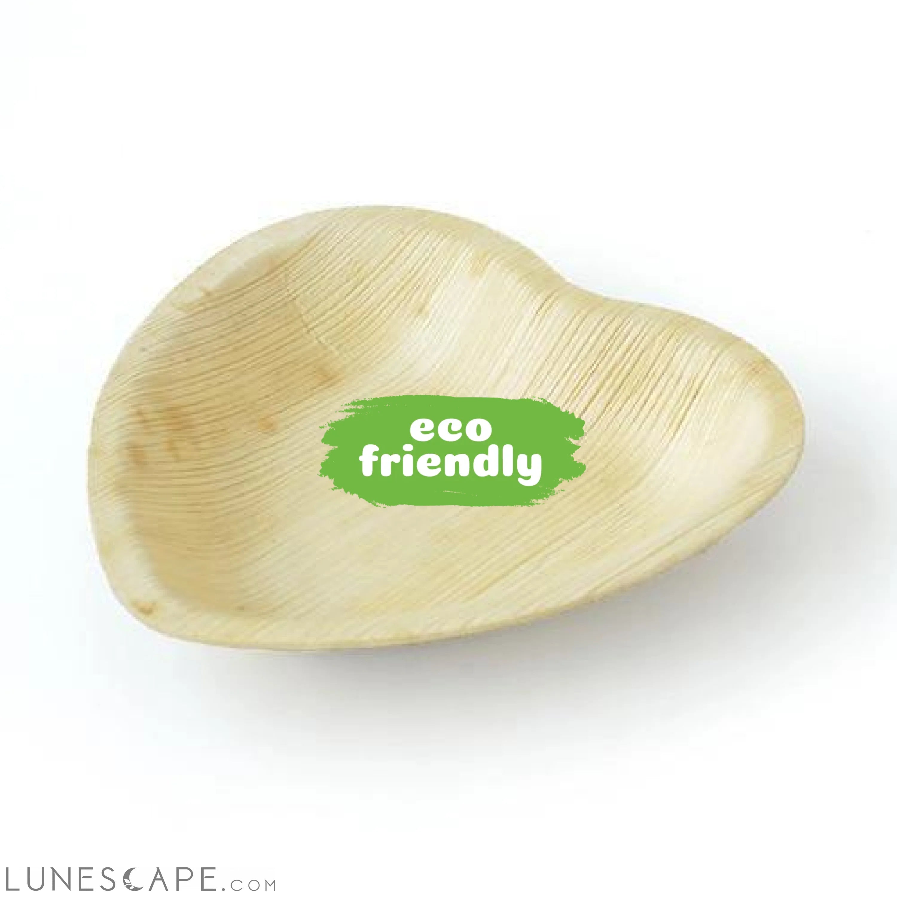 Biodegradable Heart Palm Leaf Plates LUNESCAPE