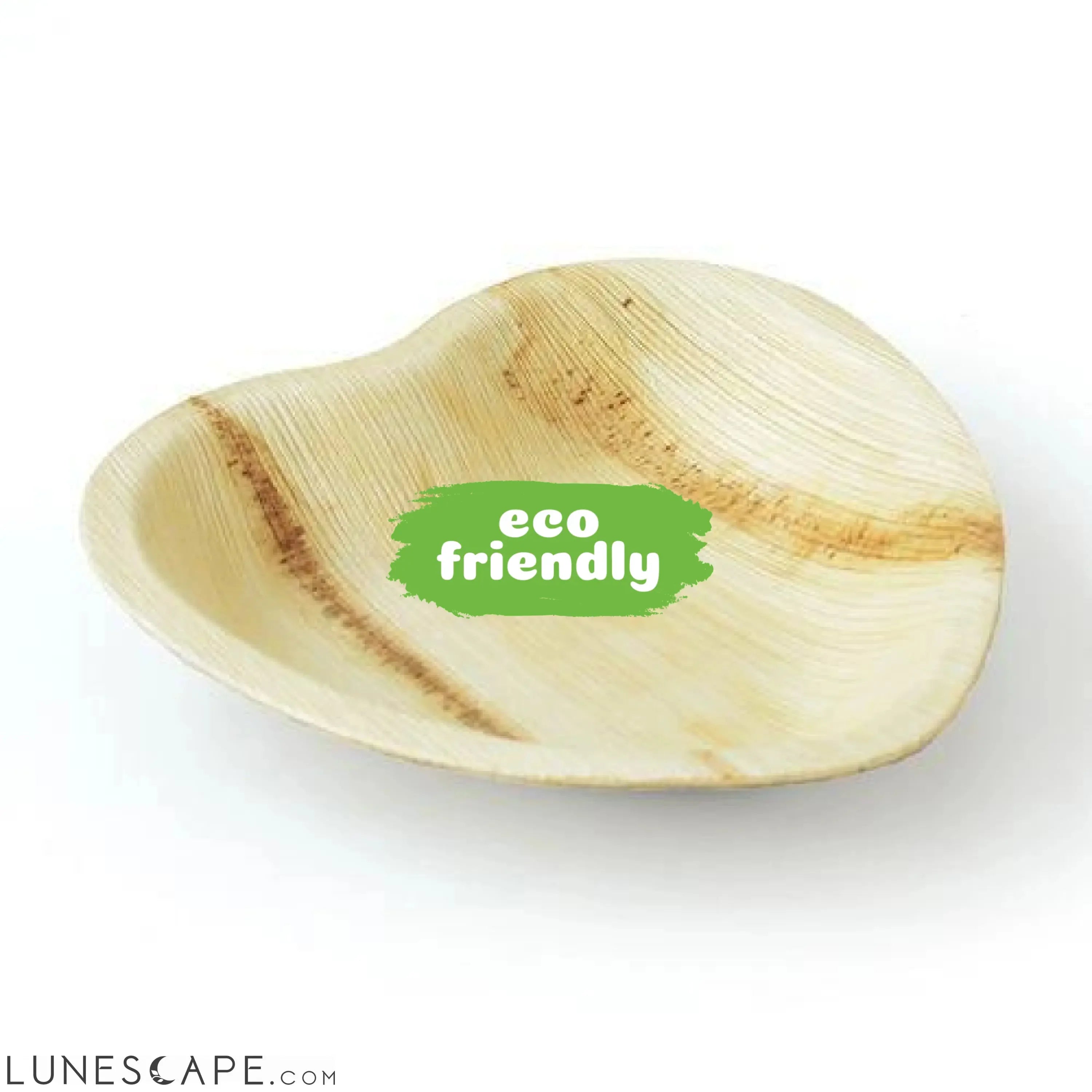 Biodegradable Heart Palm Leaf Plates LUNESCAPE