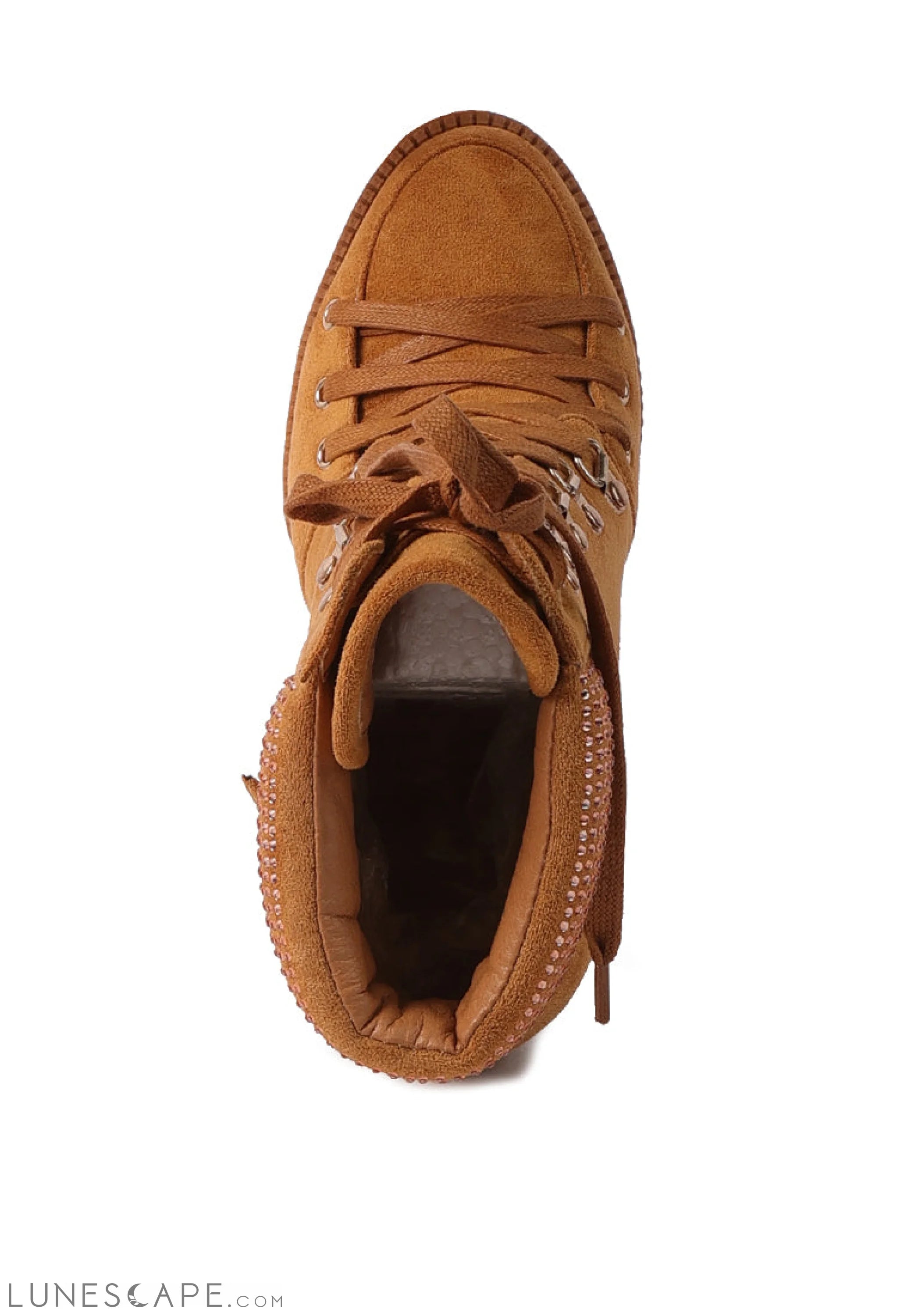 Birch Block Heeled Ankle Boots LUNESCAPE