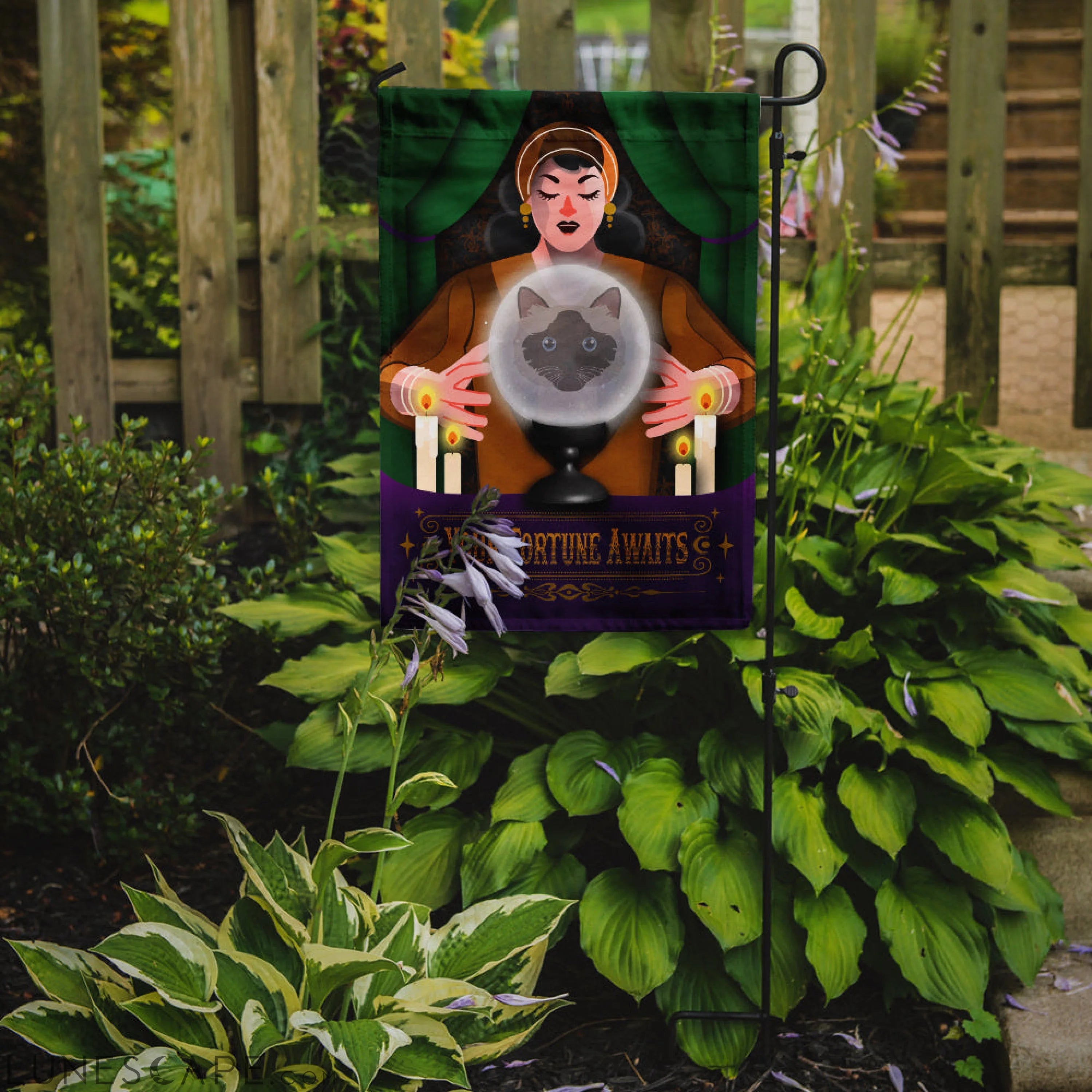 Birman Cat Halloween Garden Flag LUNESCAPE