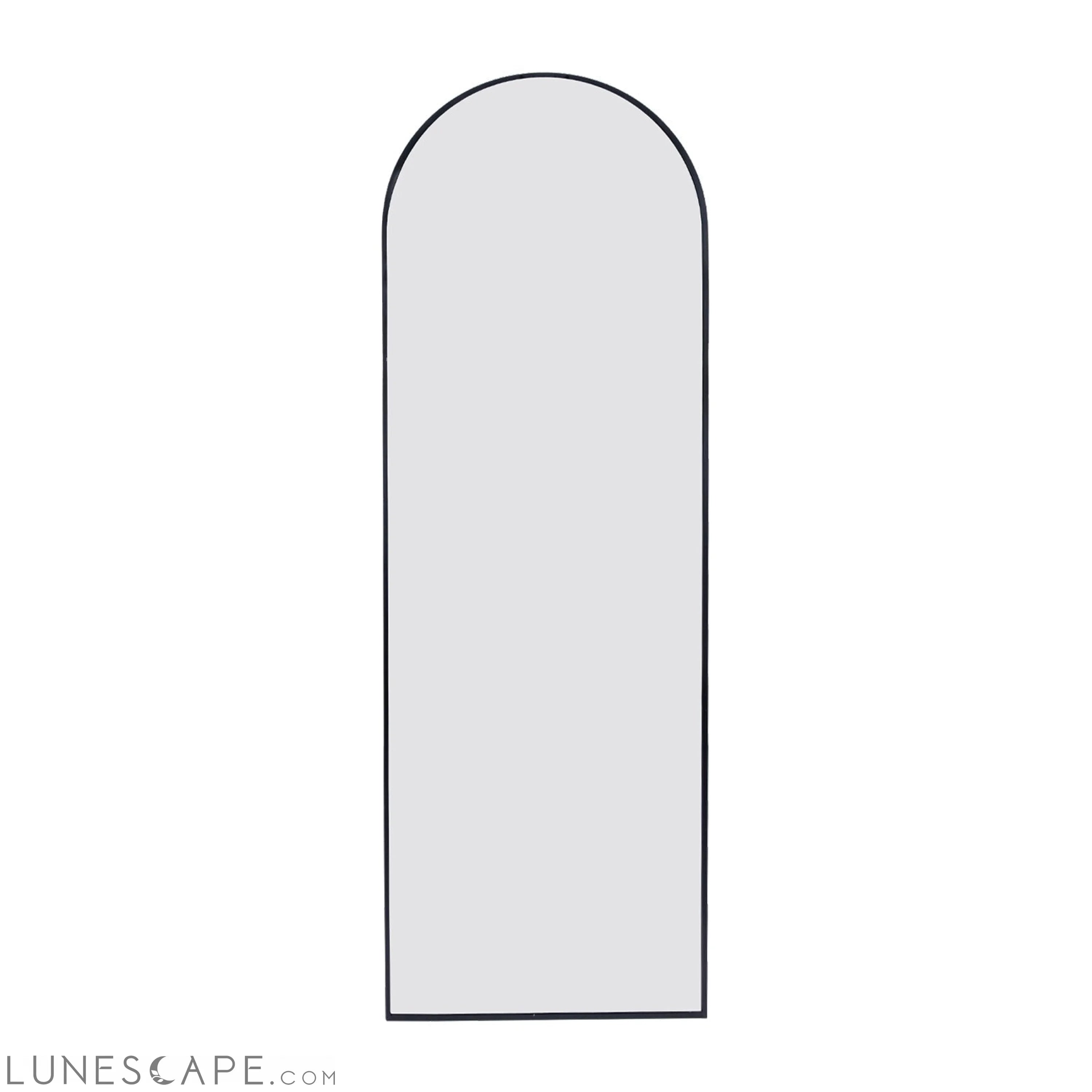 Black 71x23.6 inch metal arch stand full length mirror LUNESCAPE