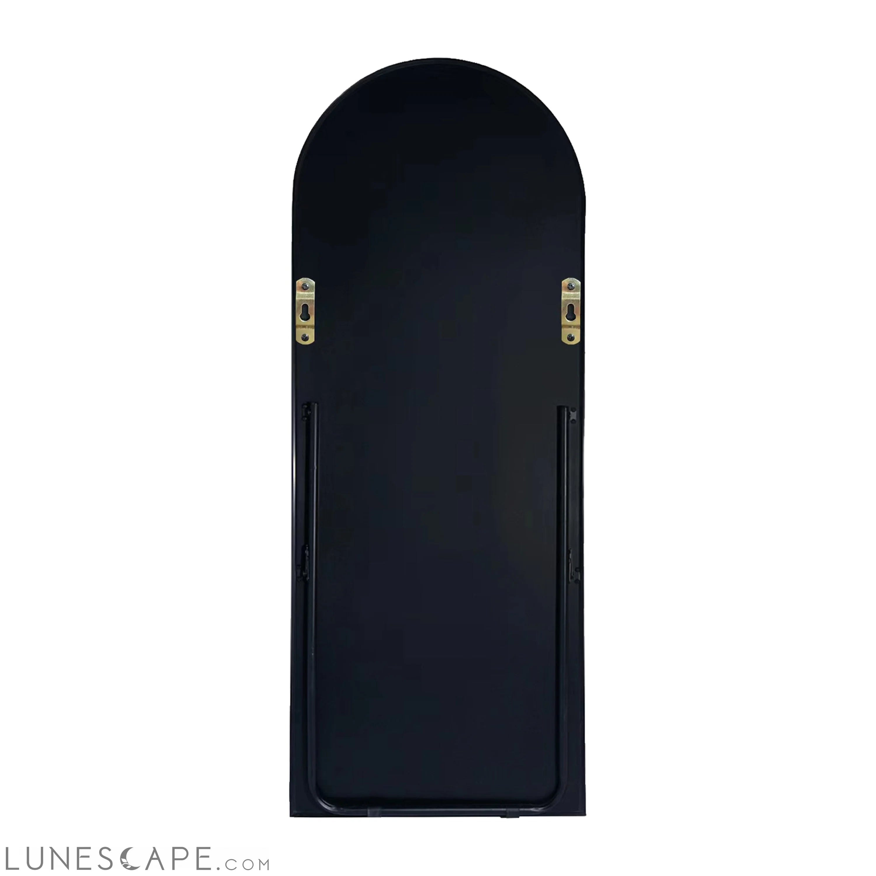 Black 71x27.5 inch metal arch stand full length mirror LUNESCAPE
