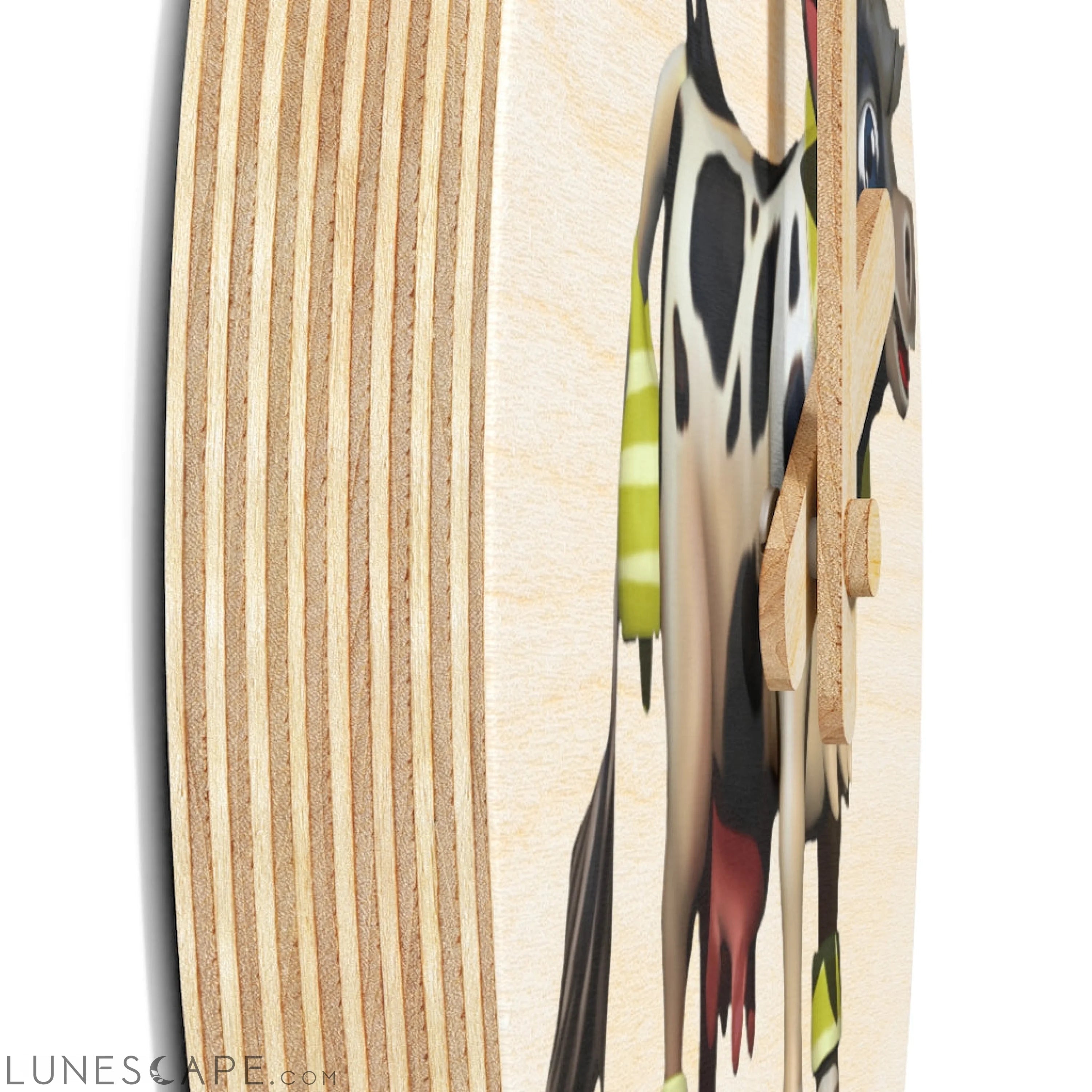 Black Cow Wooden Wall Clock LUNESCAPE