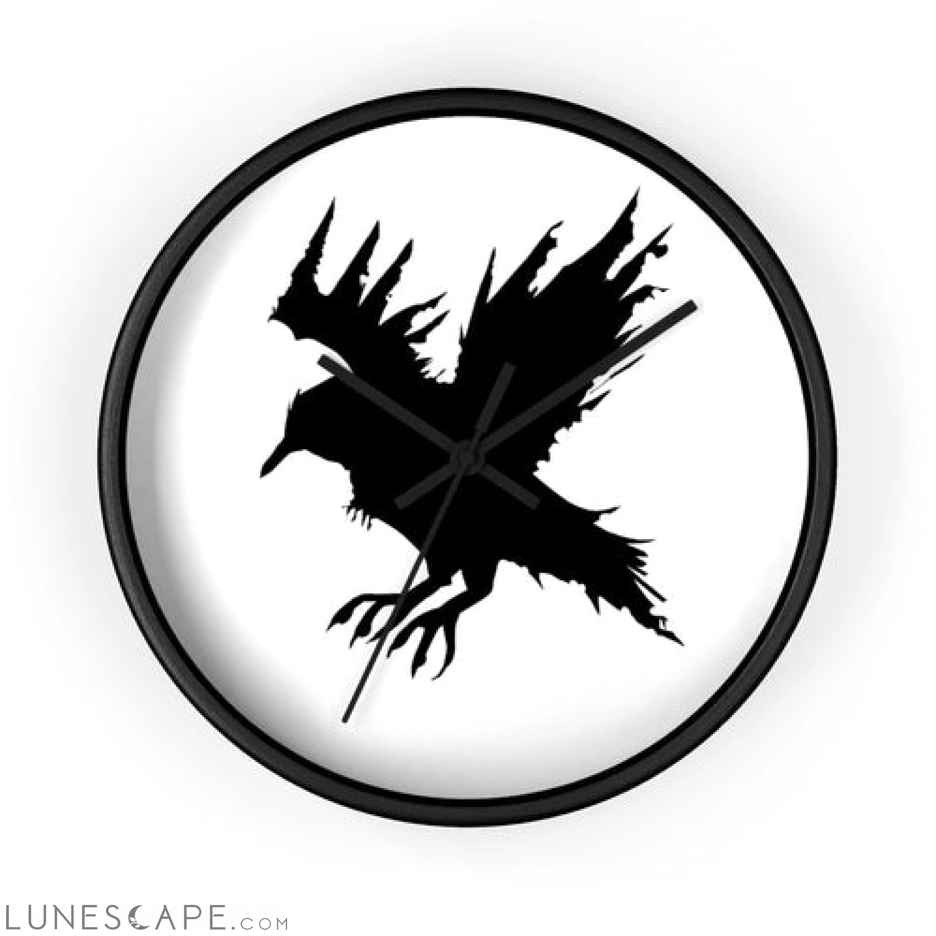 Black Crow Wall clock LUNESCAPE