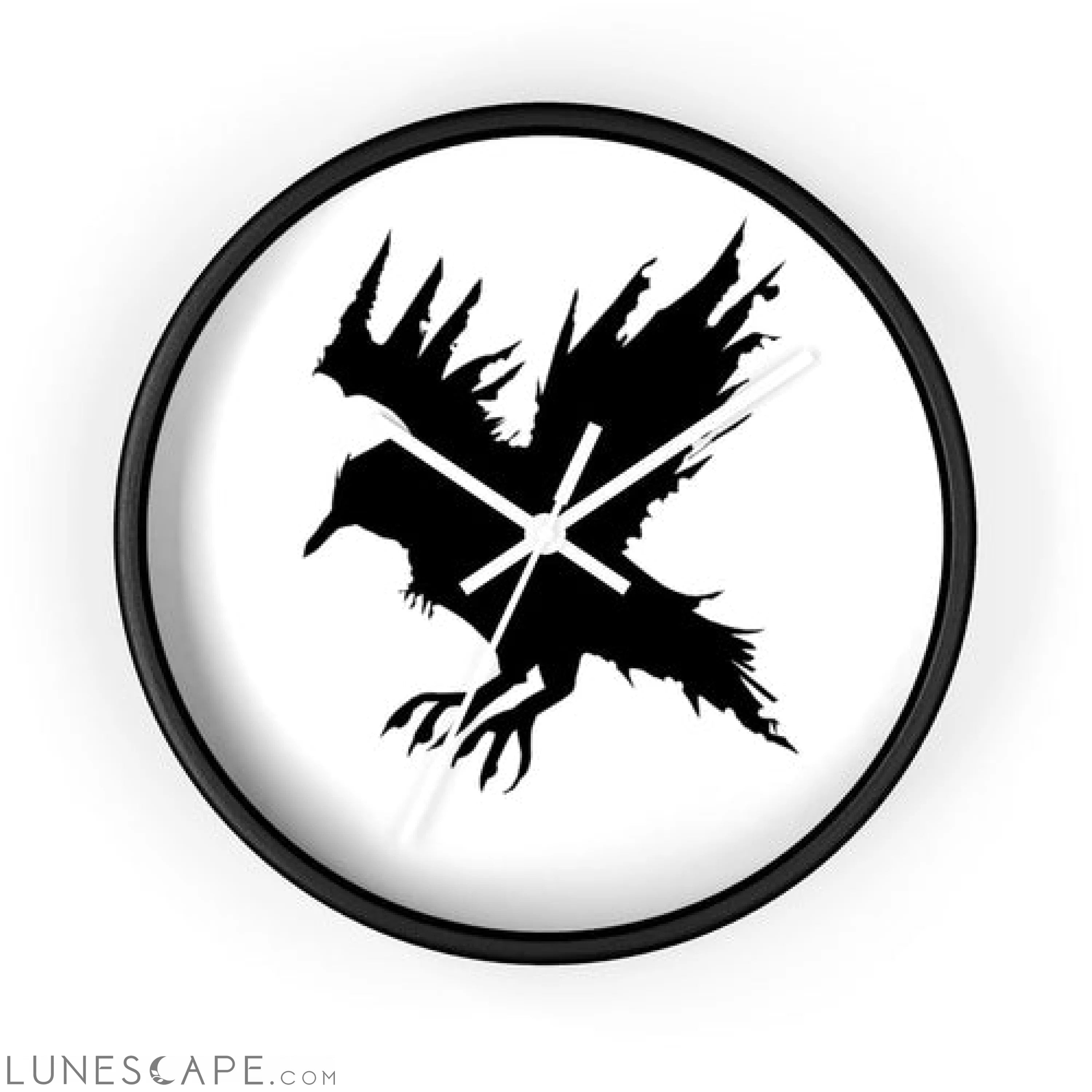 Black Crow Wall clock LUNESCAPE