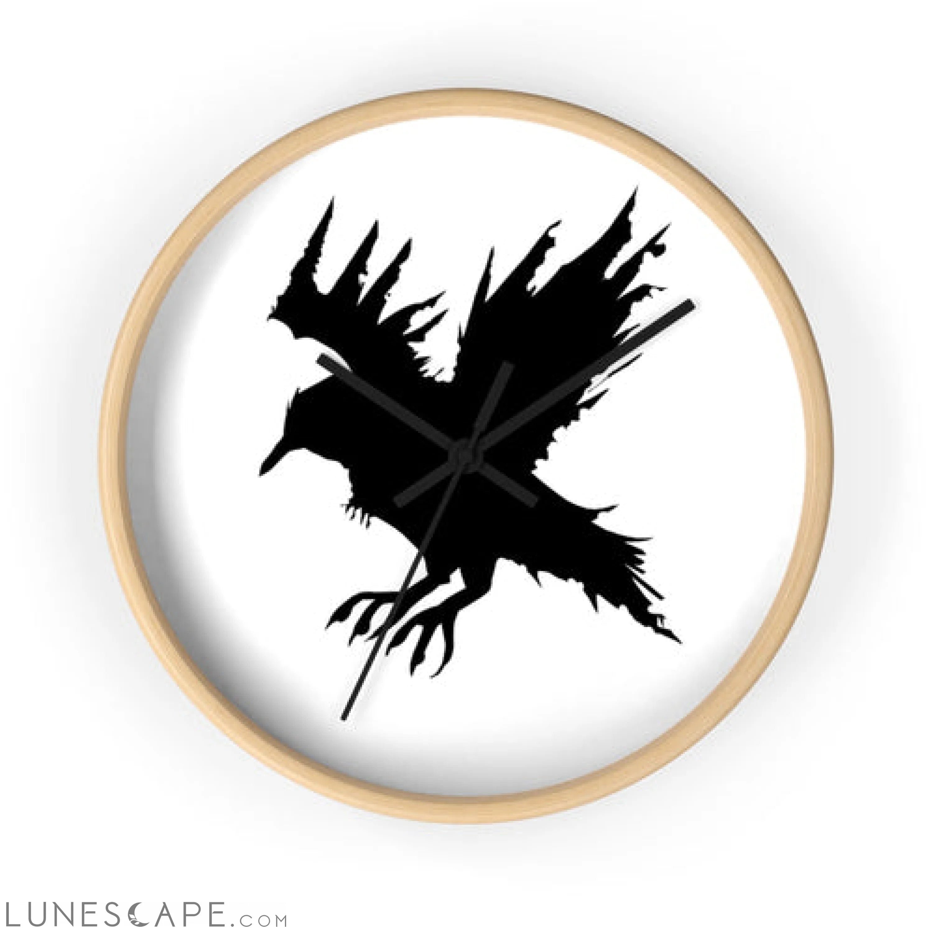Black Crow Wall clock LUNESCAPE