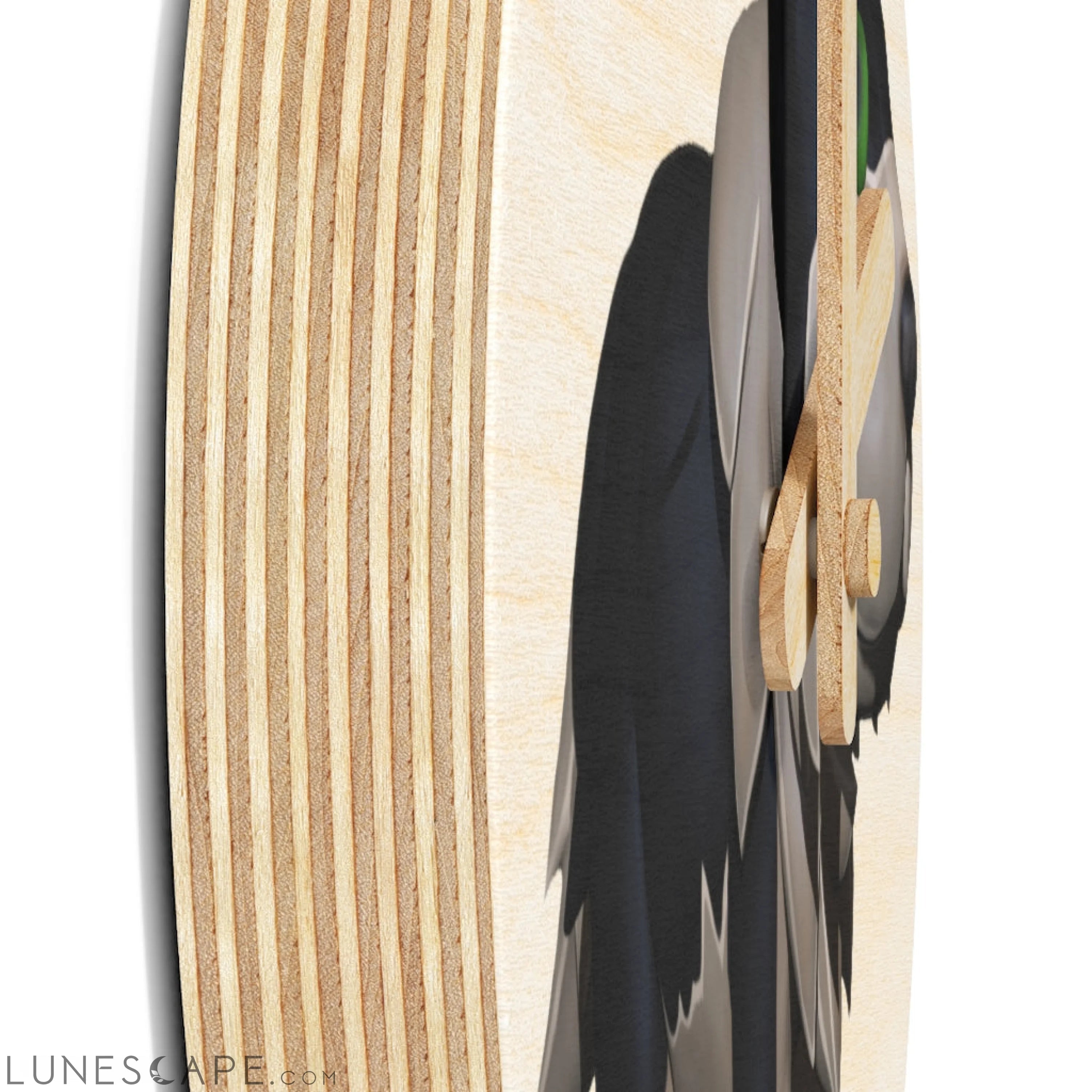 Black Dog Wooden Wall Clock LUNESCAPE