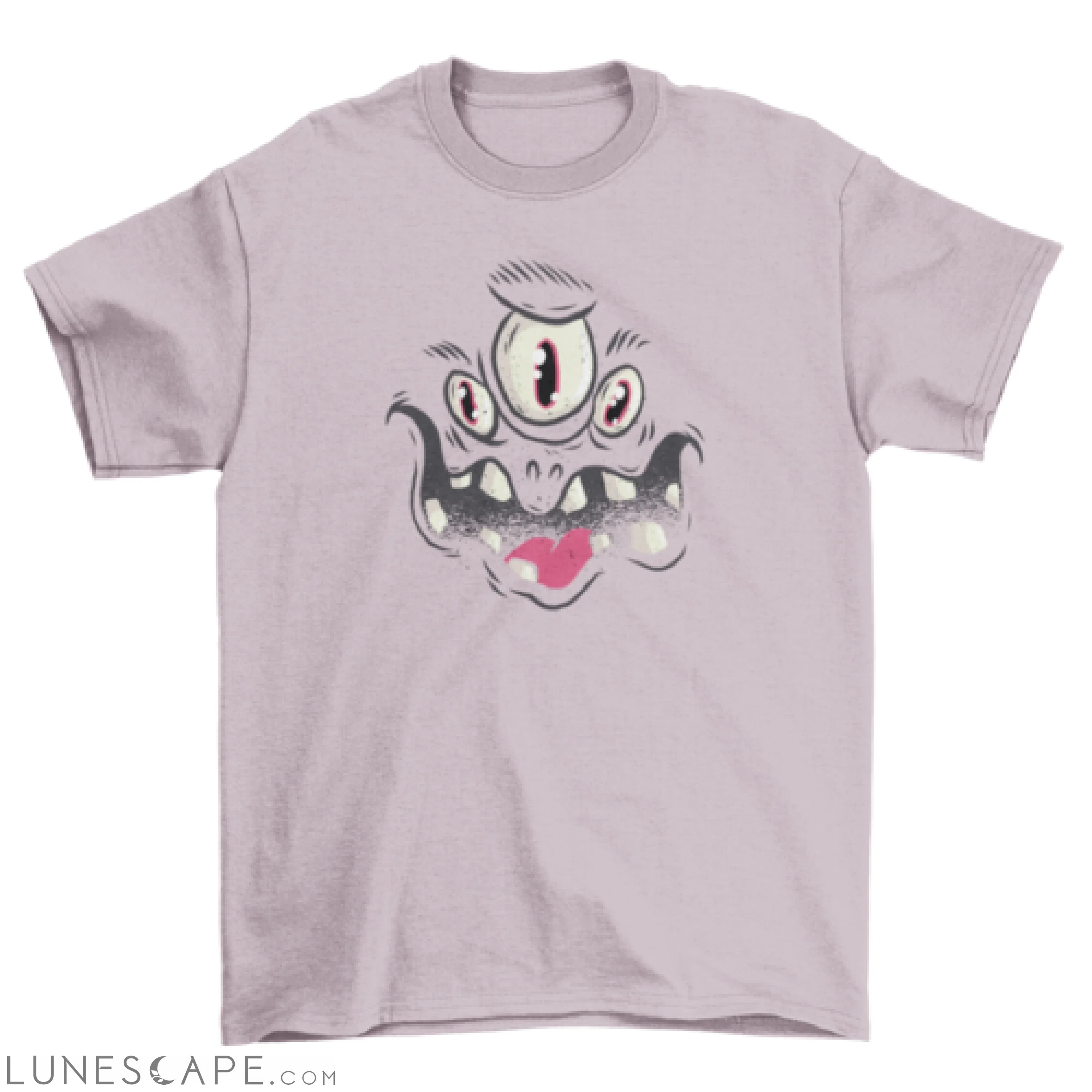 Black Monster Face Halloween T-shirt LUNESCAPE