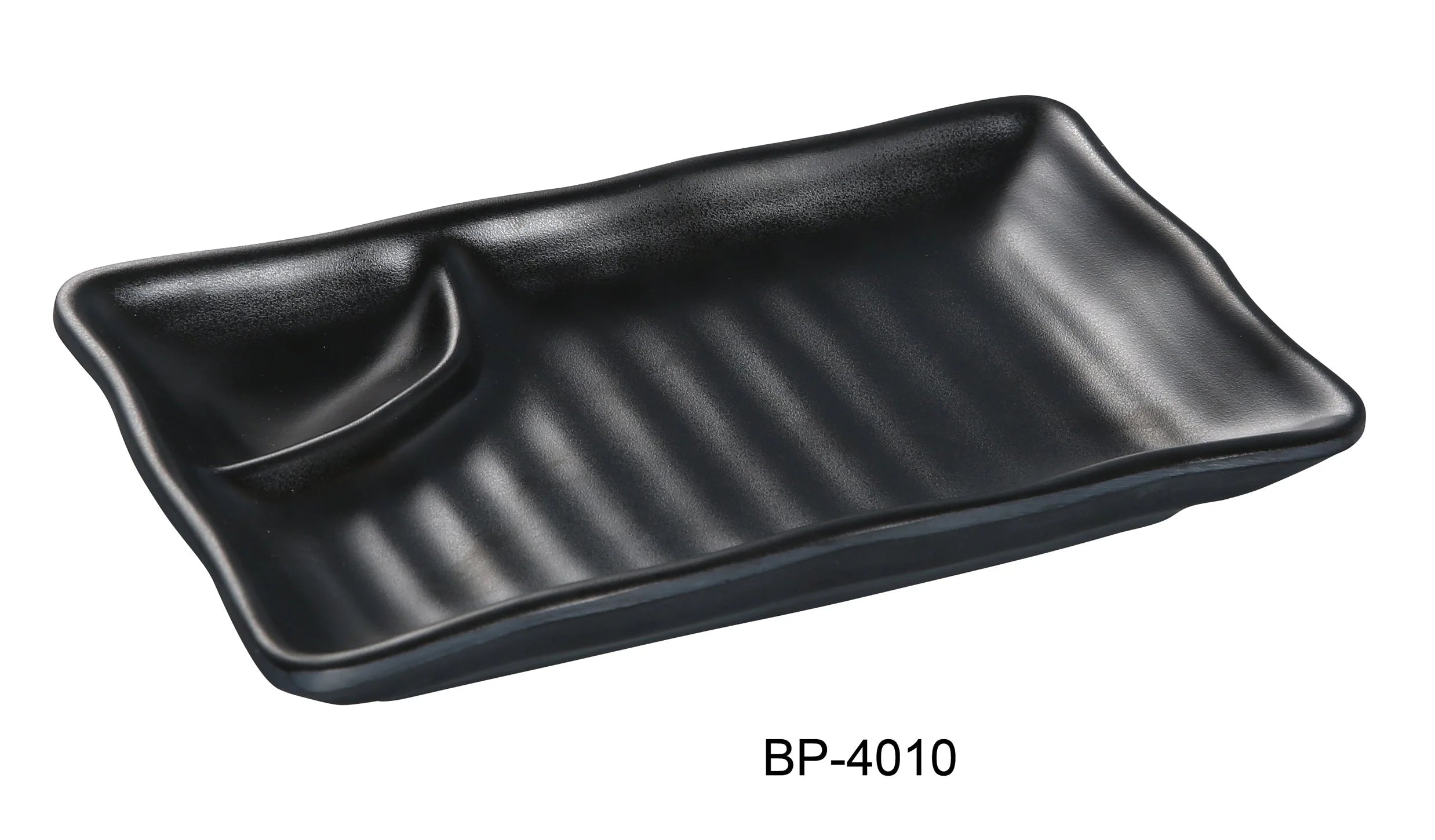 Black Pearl Series 2 Compartment Dinner Plate LUNESCAPE