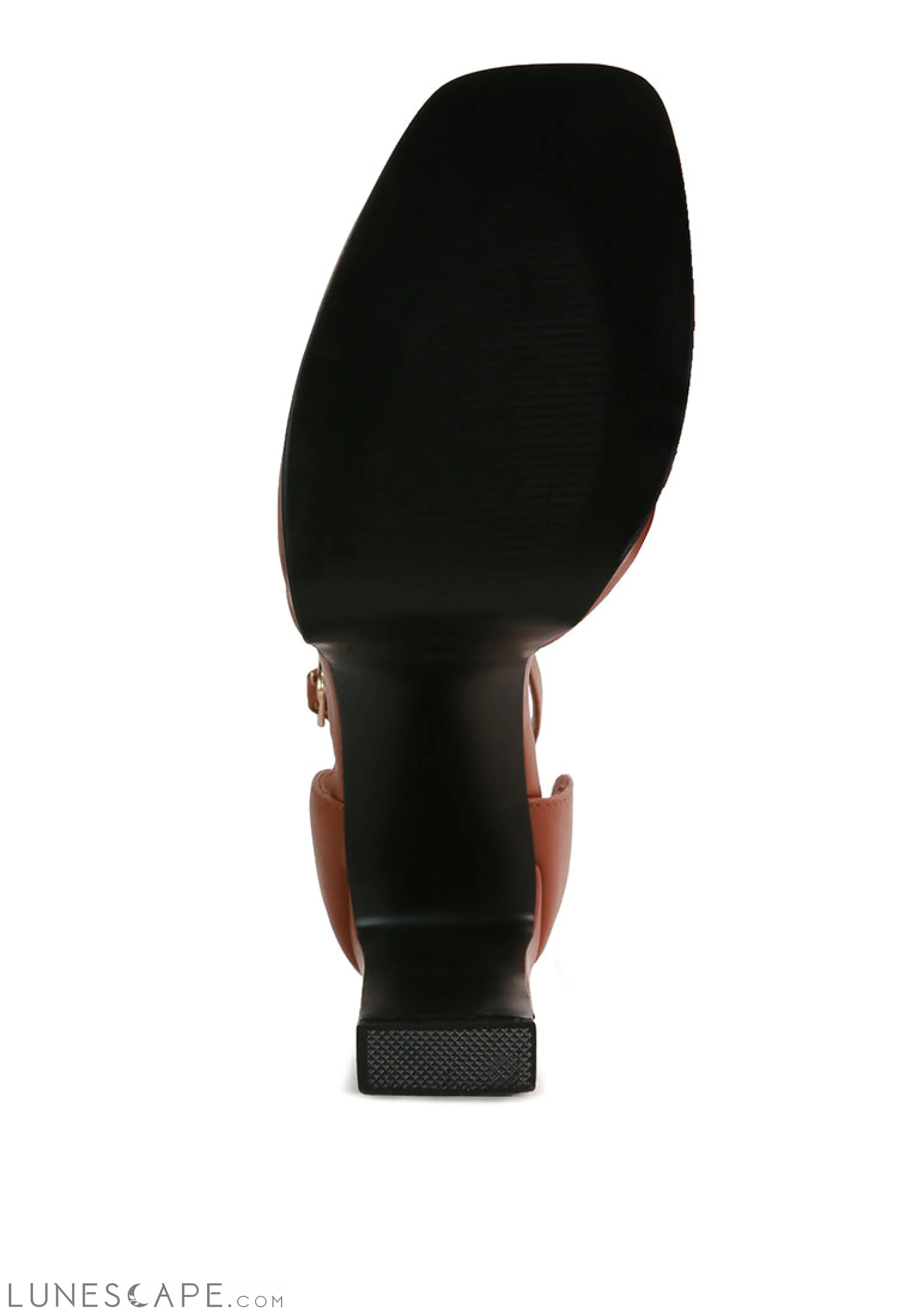 Blackpearl Faux Leather High Heeled Platform Sandals LUNESCAPE