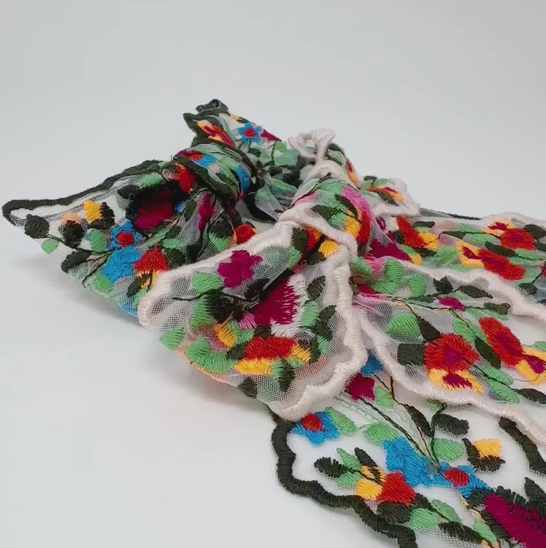 Blooming Garden Lacey Bow Hair Clip LUNESCAPE