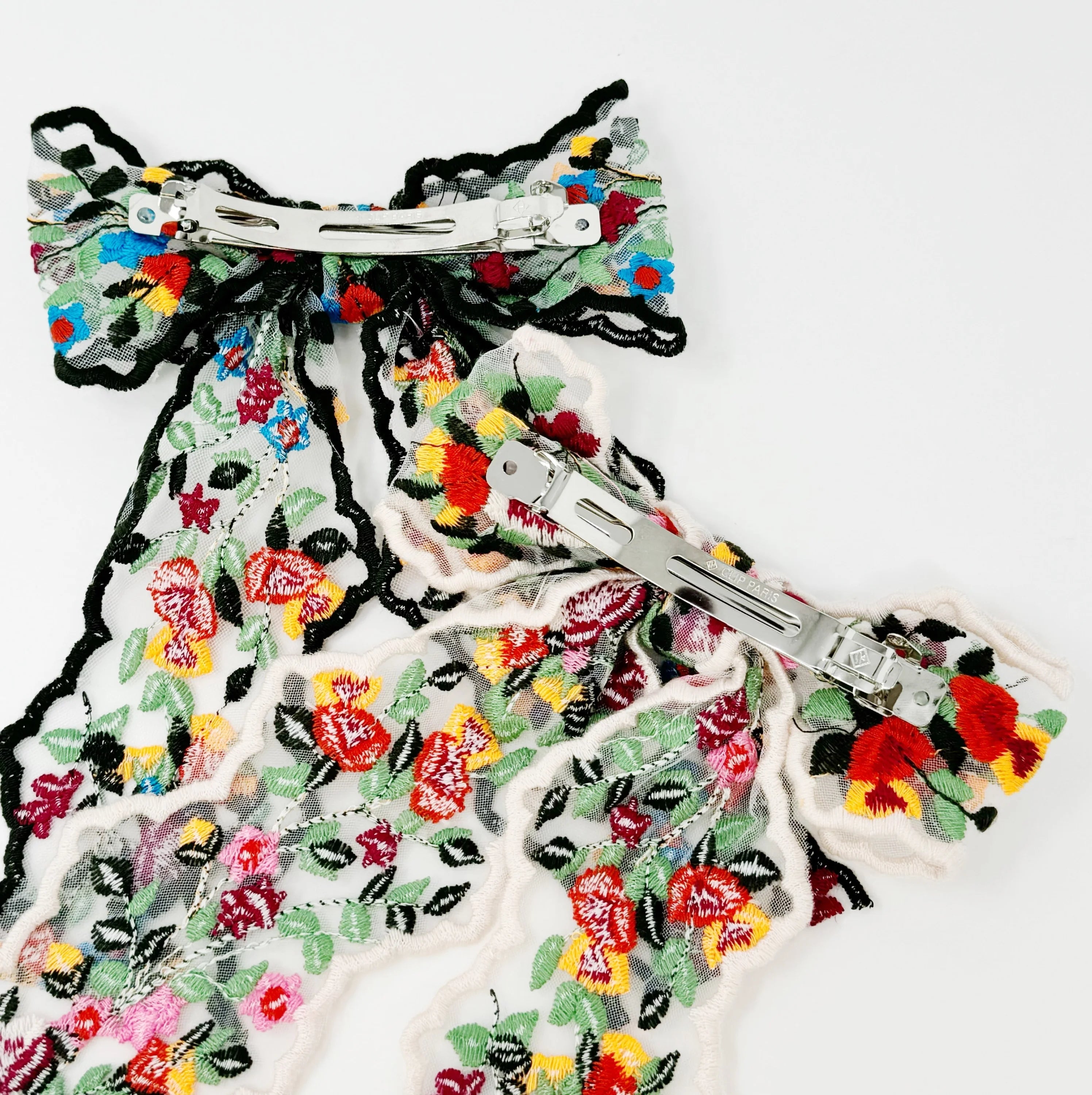 Blooming Garden Lacey Bow Hair Clip LUNESCAPE