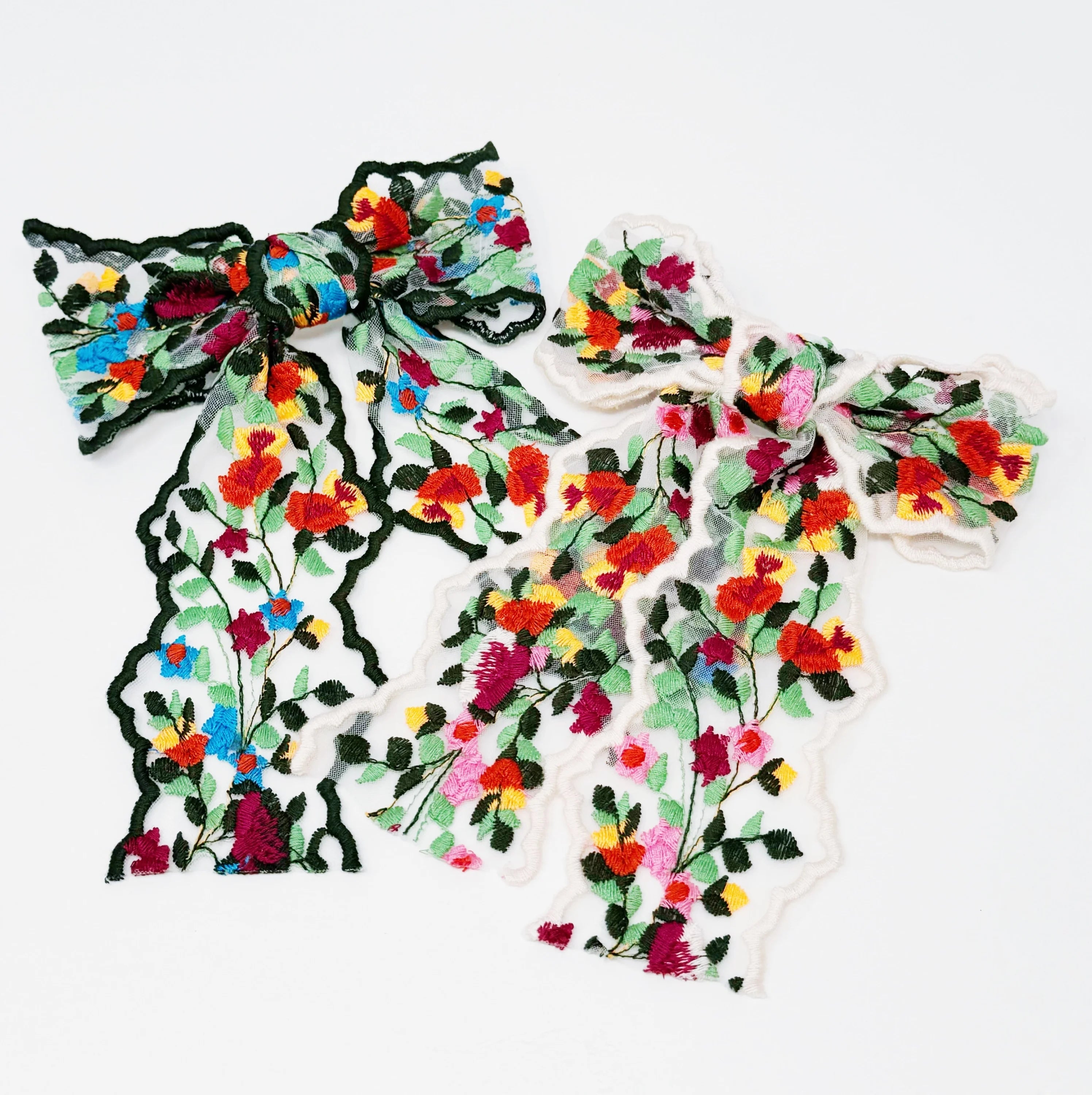 Blooming Garden Lacey Bow Hair Clip LUNESCAPE