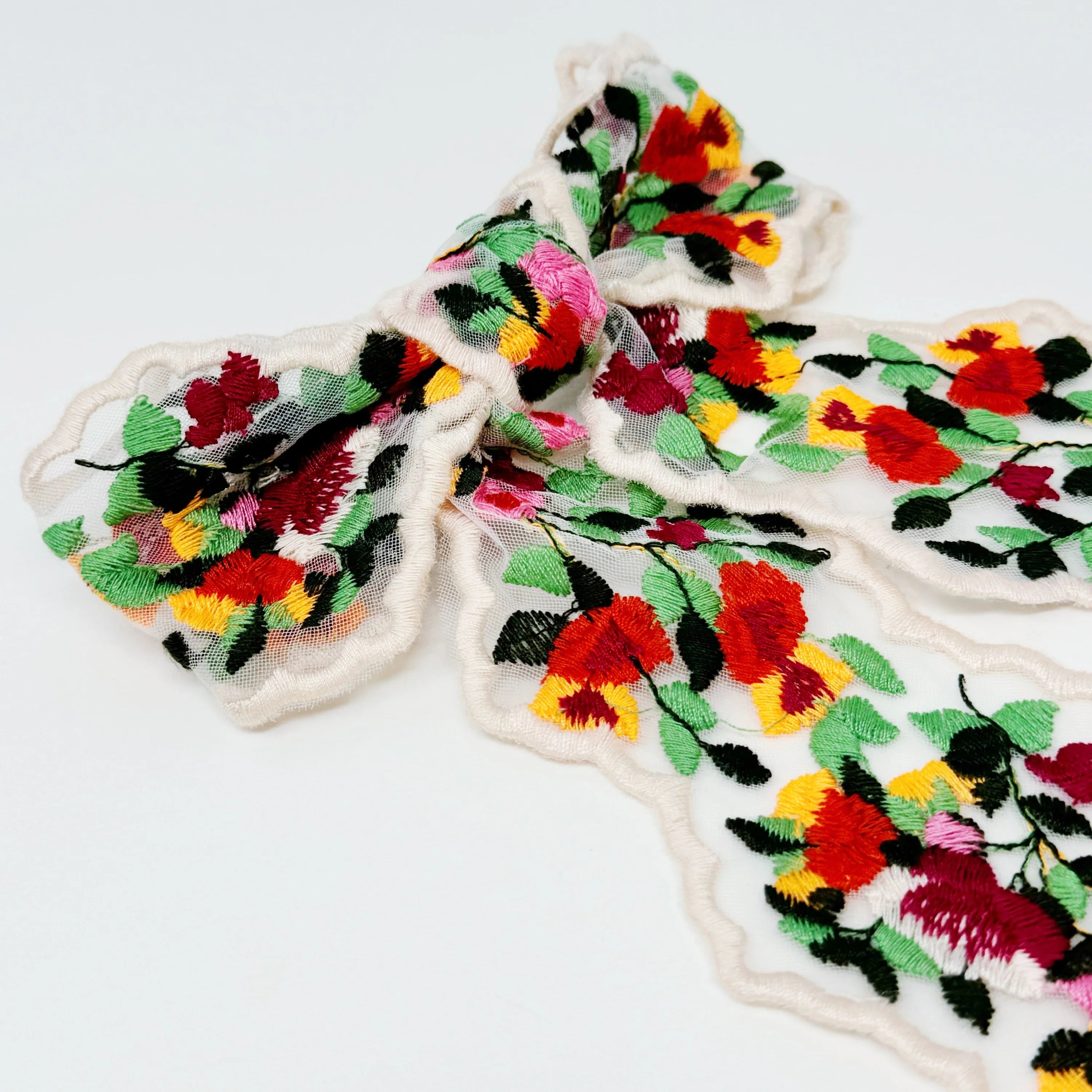 Blooming Garden Lacey Bow Hair Clip LUNESCAPE