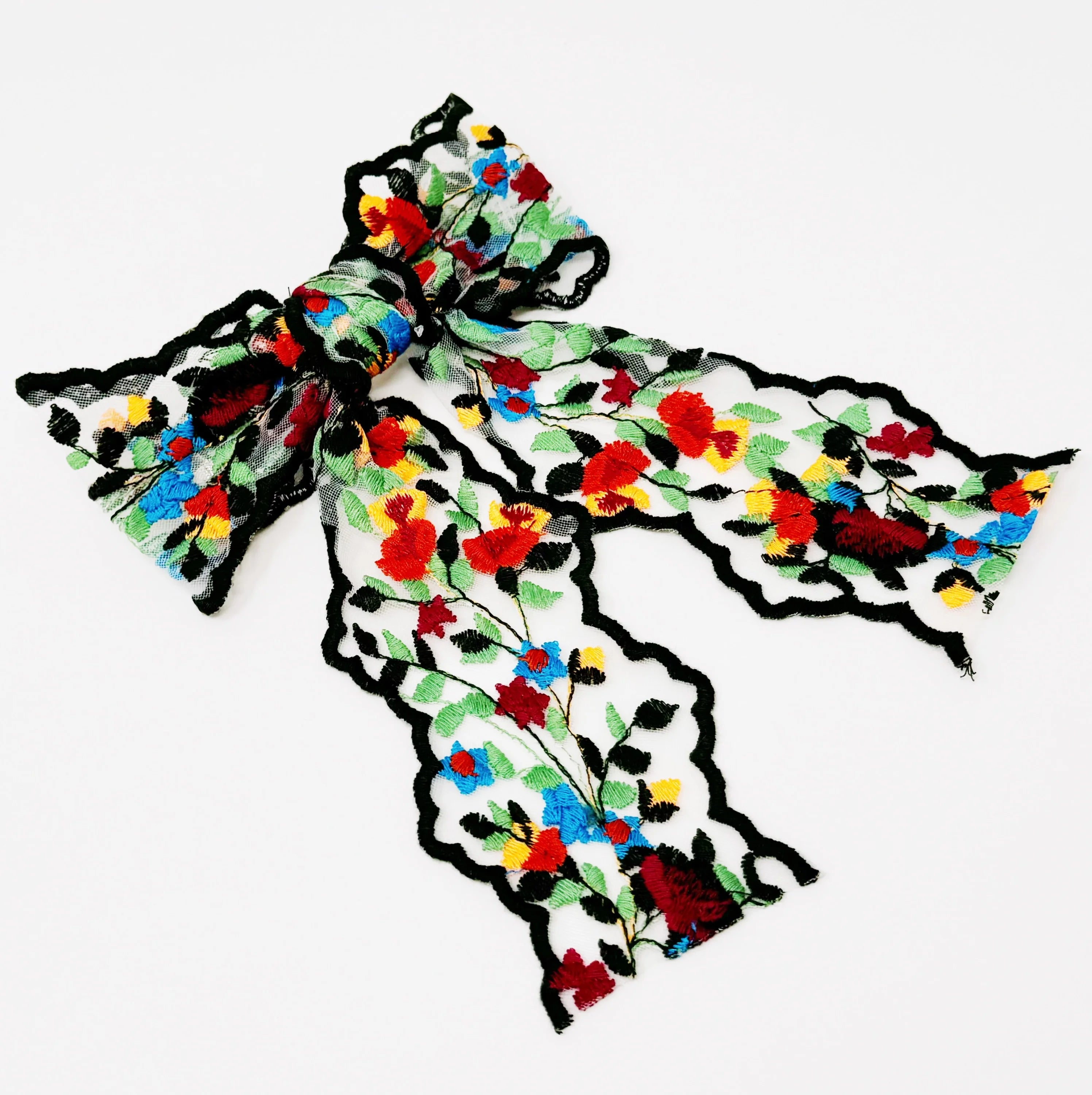 Blooming Garden Lacey Bow Hair Clip LUNESCAPE