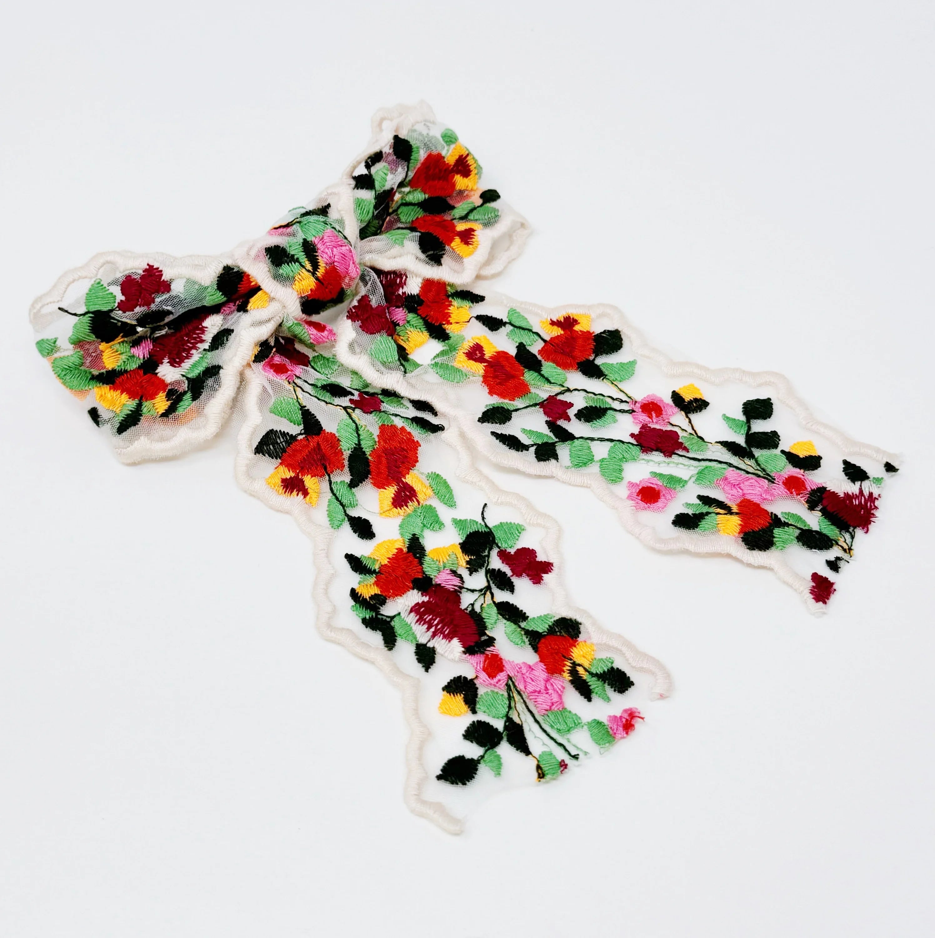 Blooming Garden Lacey Bow Hair Clip LUNESCAPE