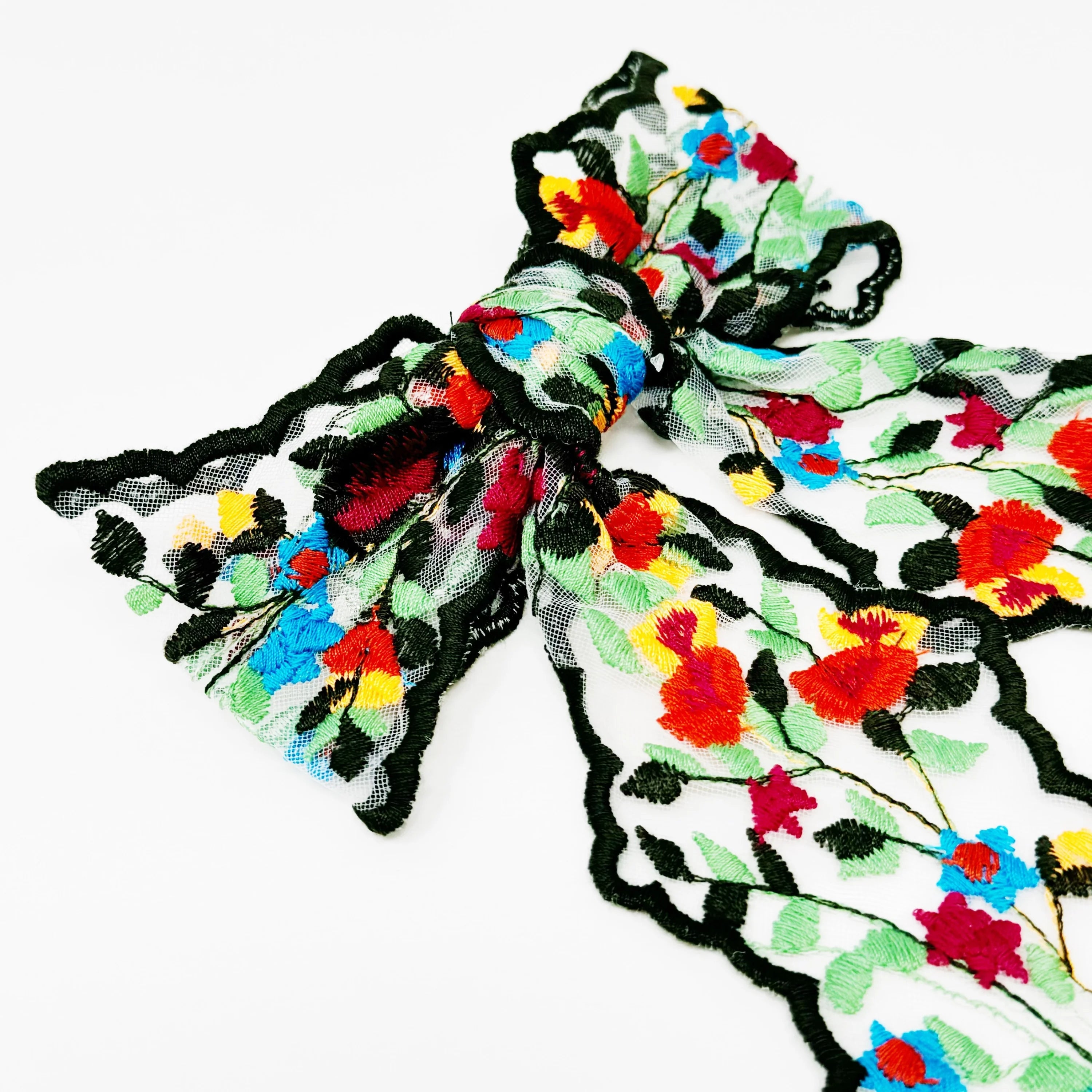 Blooming Garden Lacey Bow Hair Clip LUNESCAPE