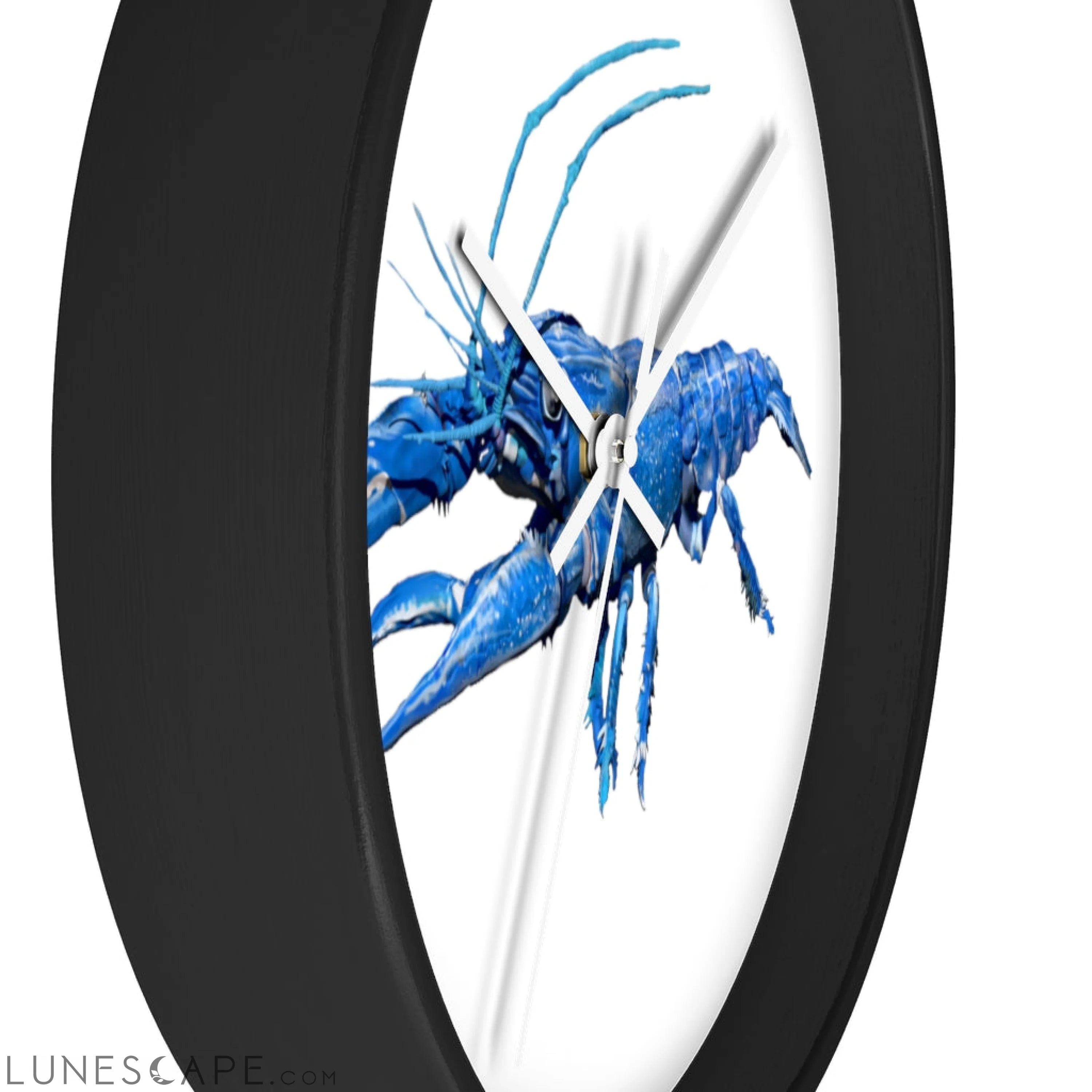Blue Crawfish Wall clock LUNESCAPE