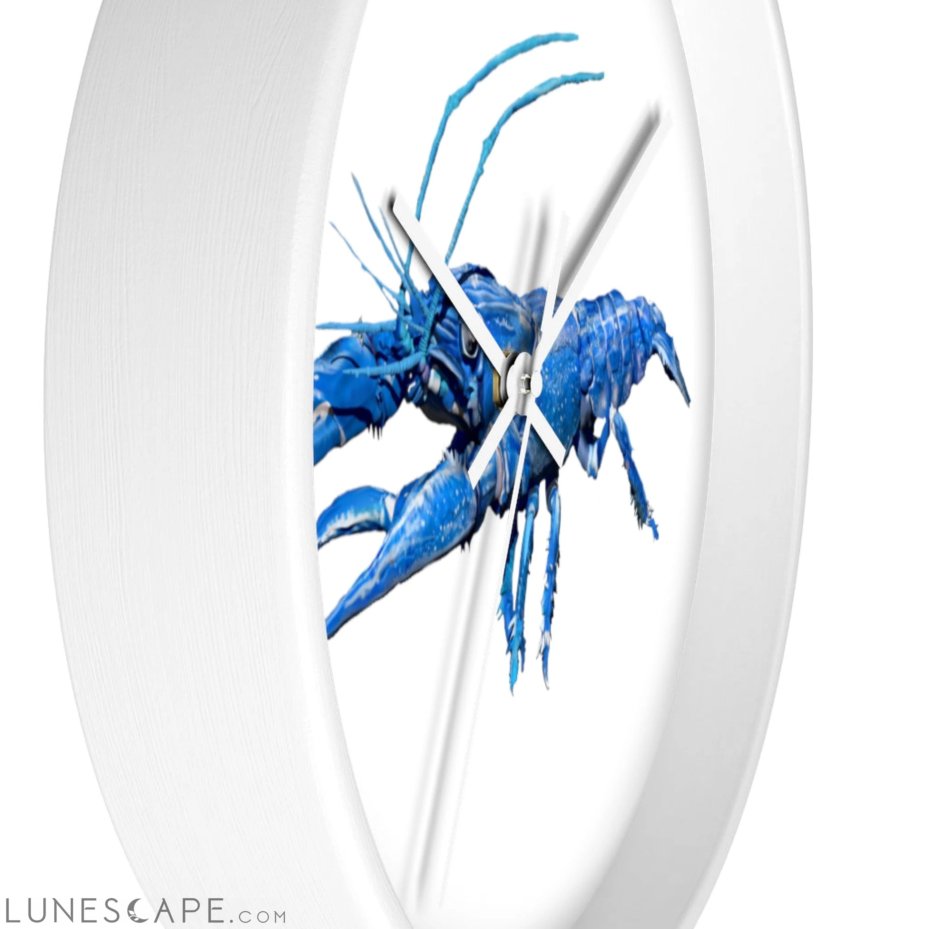 Blue Crawfish Wall clock LUNESCAPE