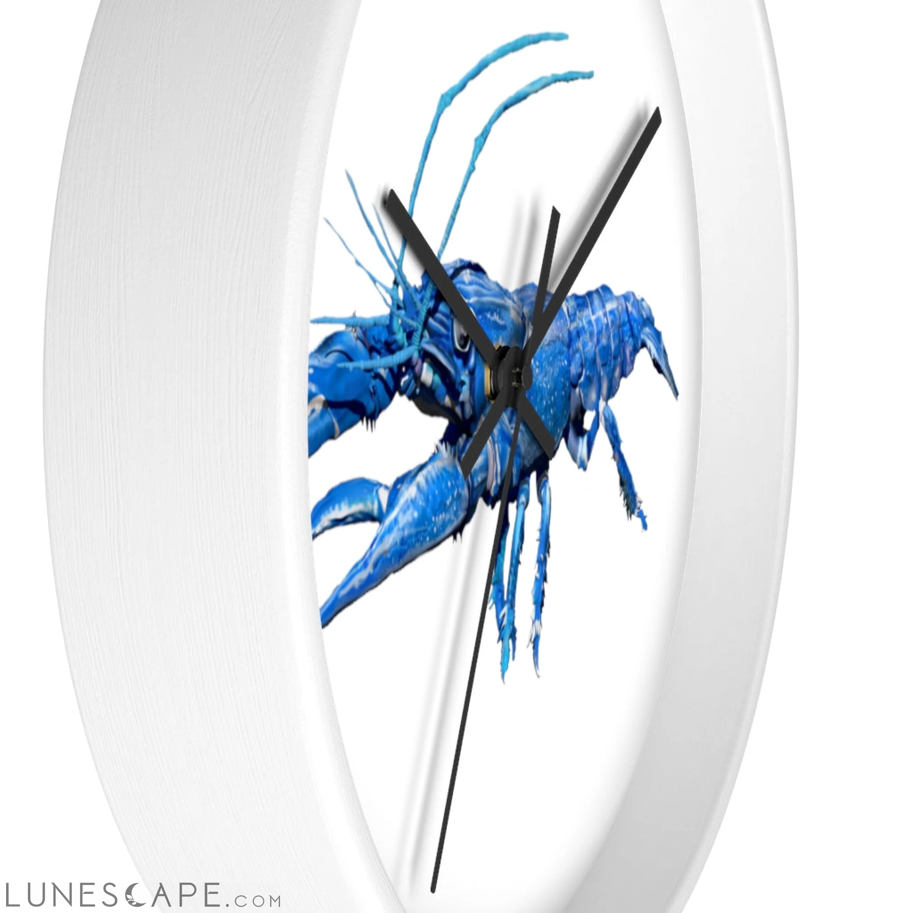 Blue Crawfish Wall clock LUNESCAPE